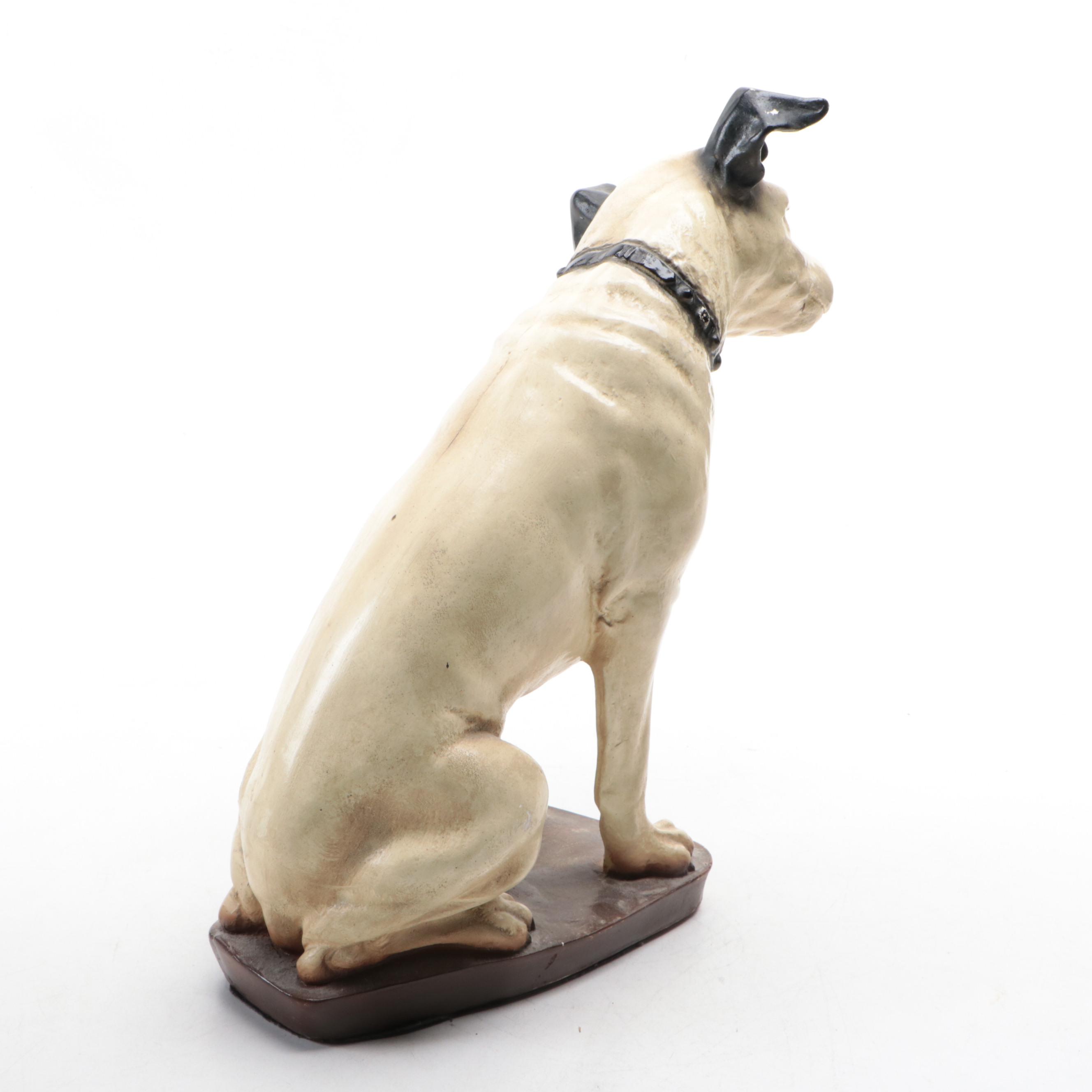 The Gramophone Co. "His Master's Voice" Gramophone with Plaster "Nipper" Statue