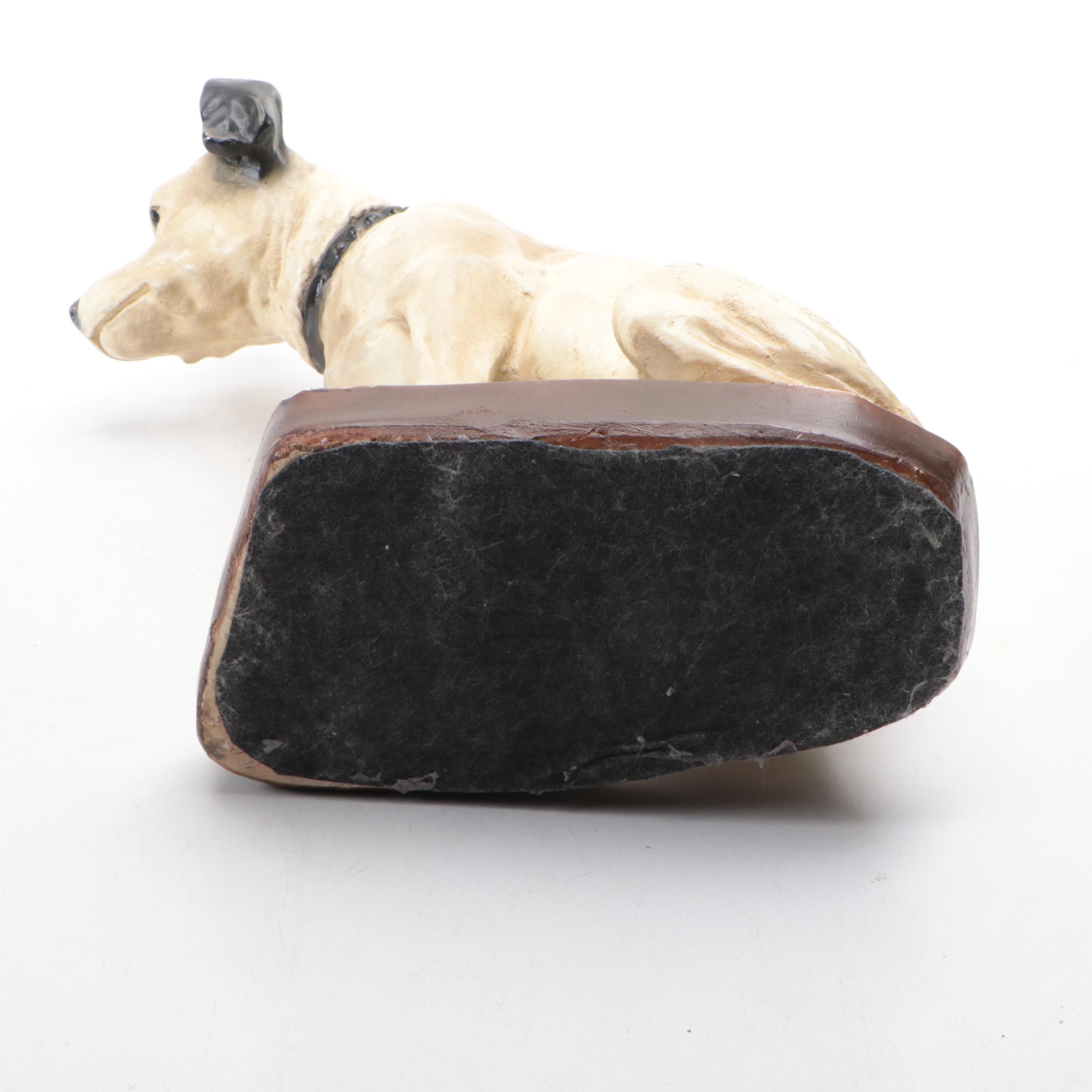 The Gramophone Co. "His Master's Voice" Gramophone with Plaster "Nipper" Statue