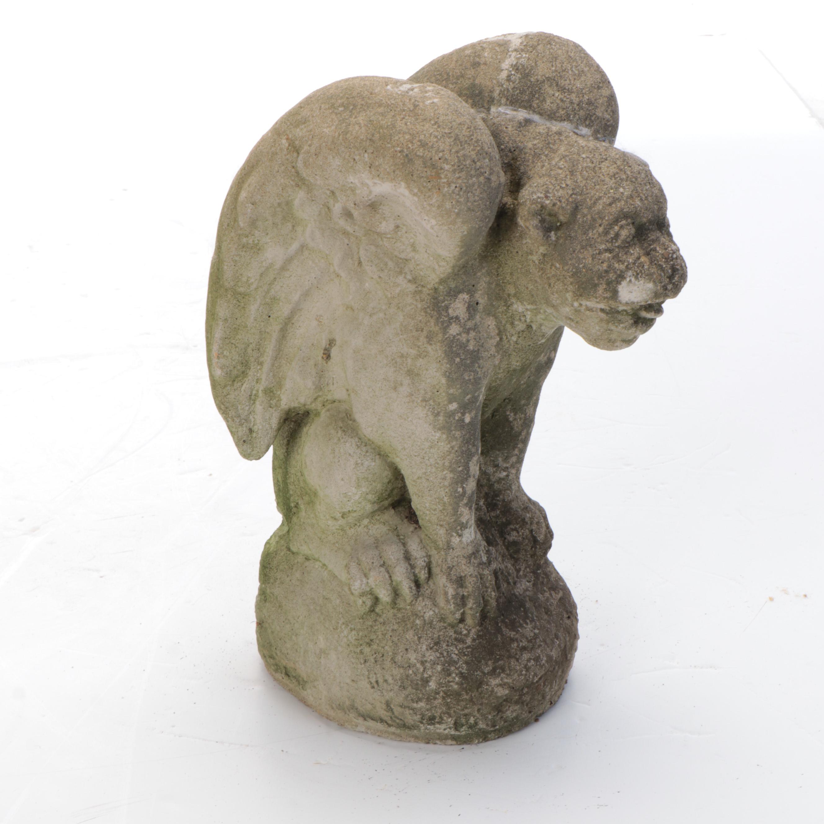 Concrete Gargoyle Garden Sculpture