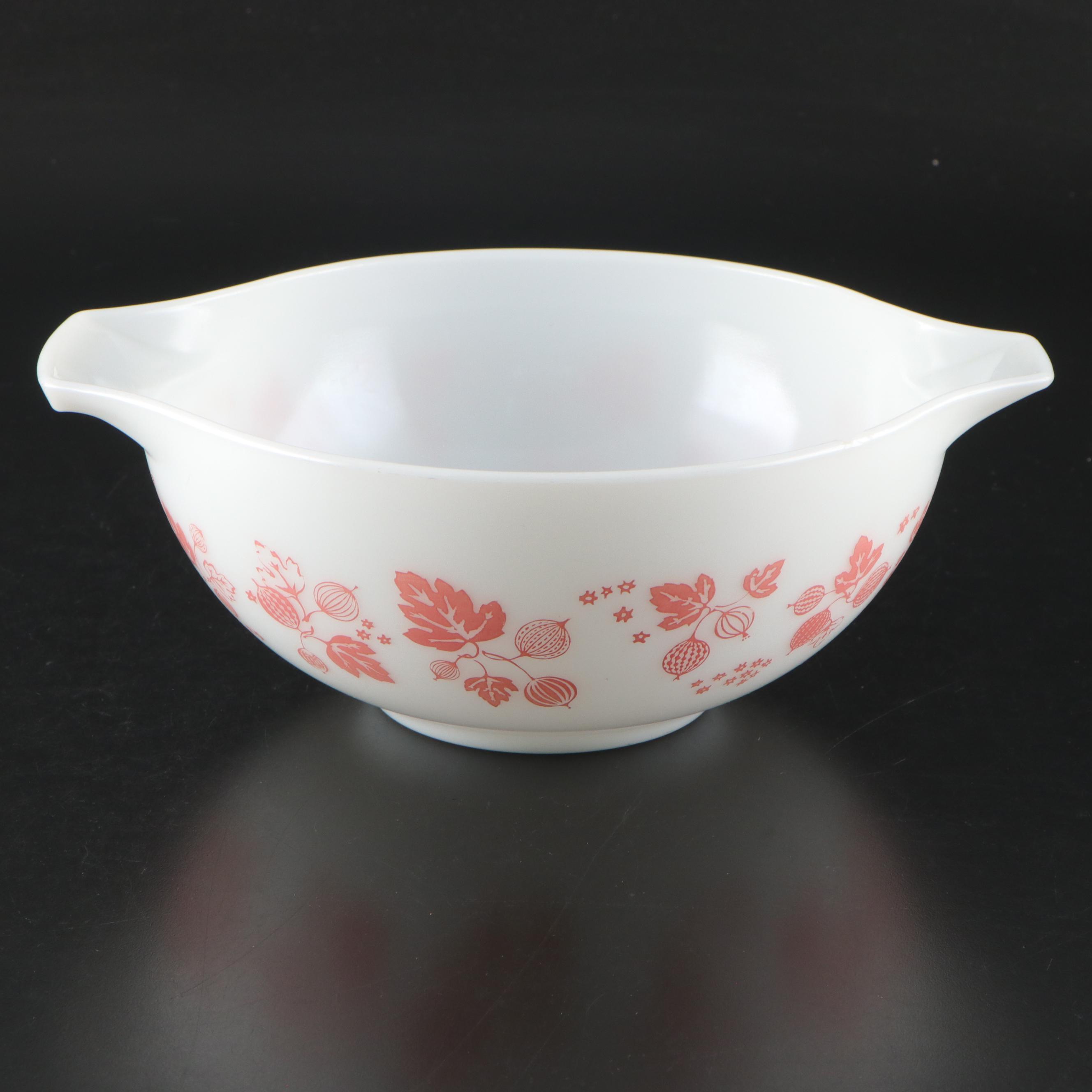 Pyrex "Gooseberry Pink," "Rainbow Stripes Blue," and More Glass Mixing Bowls