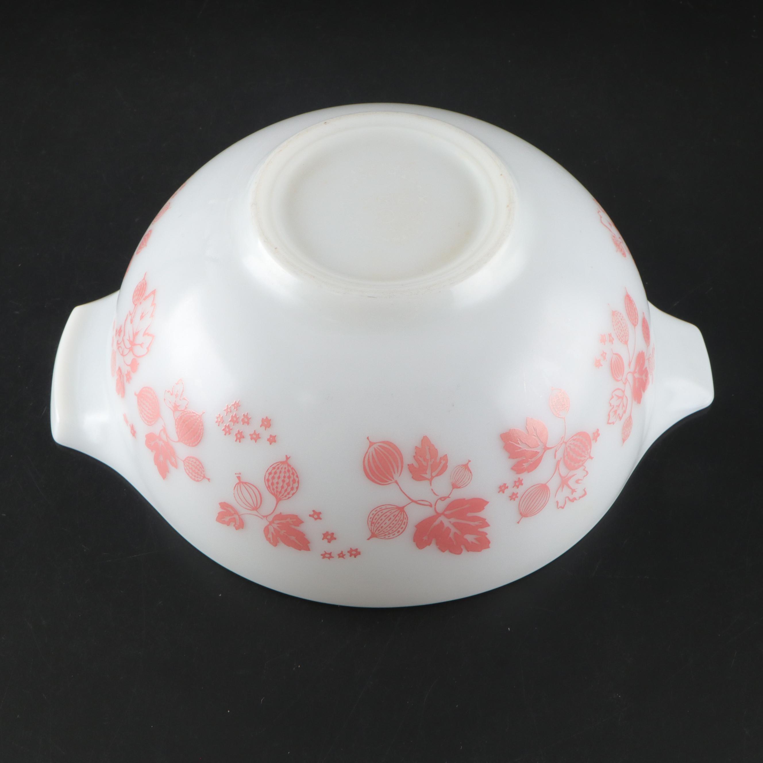 Pyrex "Gooseberry Pink," "Rainbow Stripes Blue," and More Glass Mixing Bowls