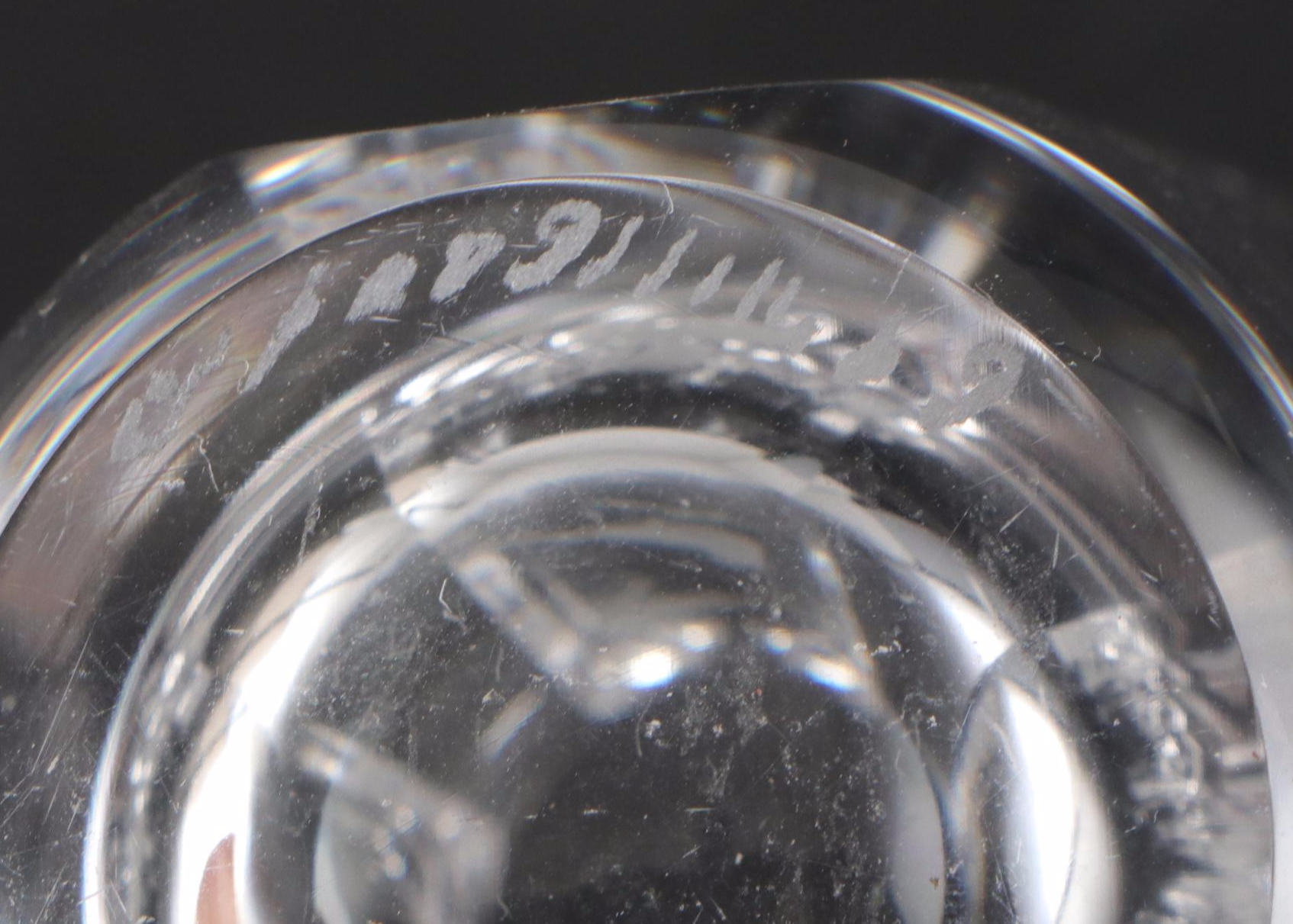 Orrefors "Belle" Crystal Vase with "Corona" Bowl and Etched Birds Vase