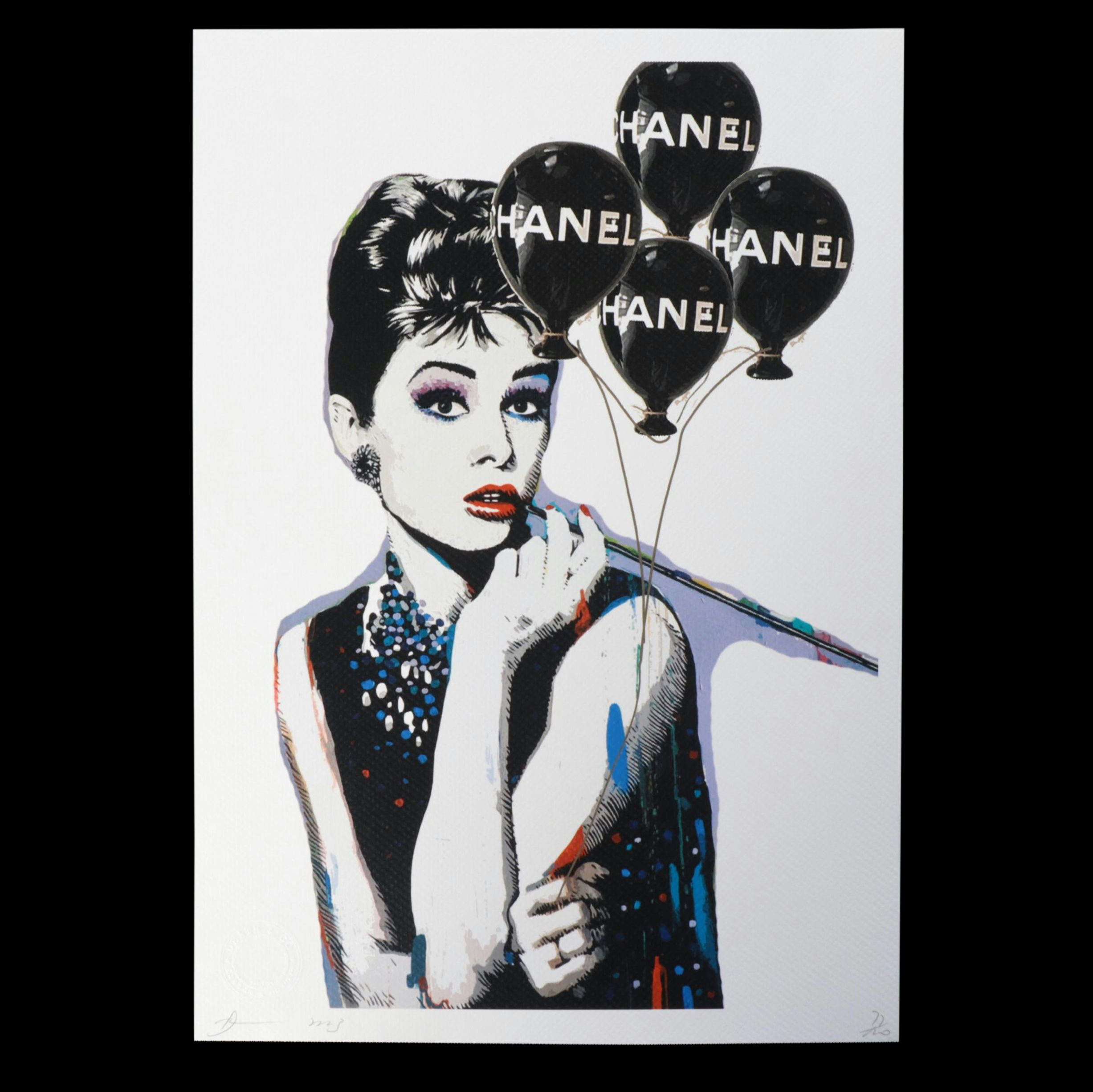 Death NYC Pop Art Graphic Print of Aubrey Hepburn x Chanel, 2023