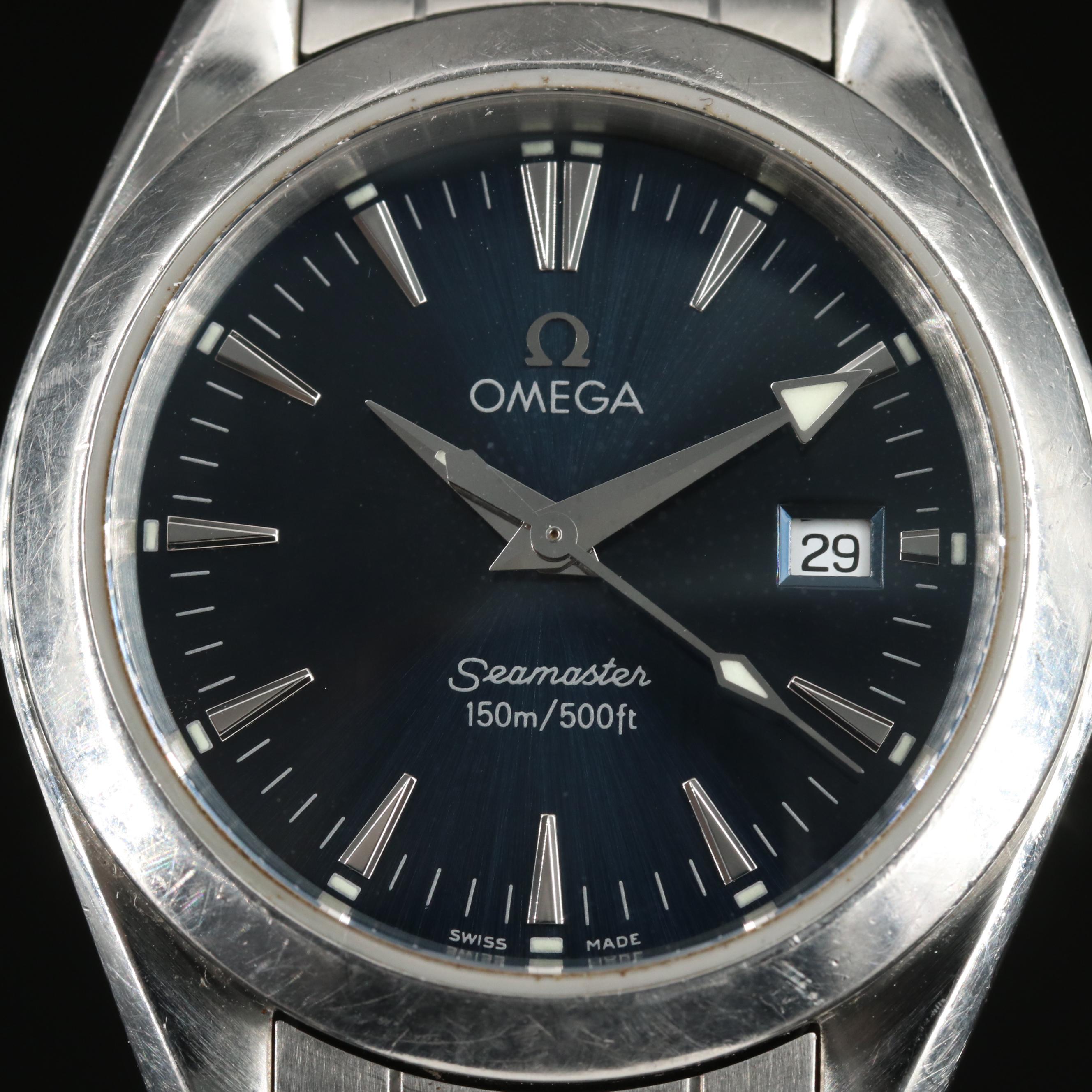 1998 Omega Seamaster Aqua Terra Date Watch