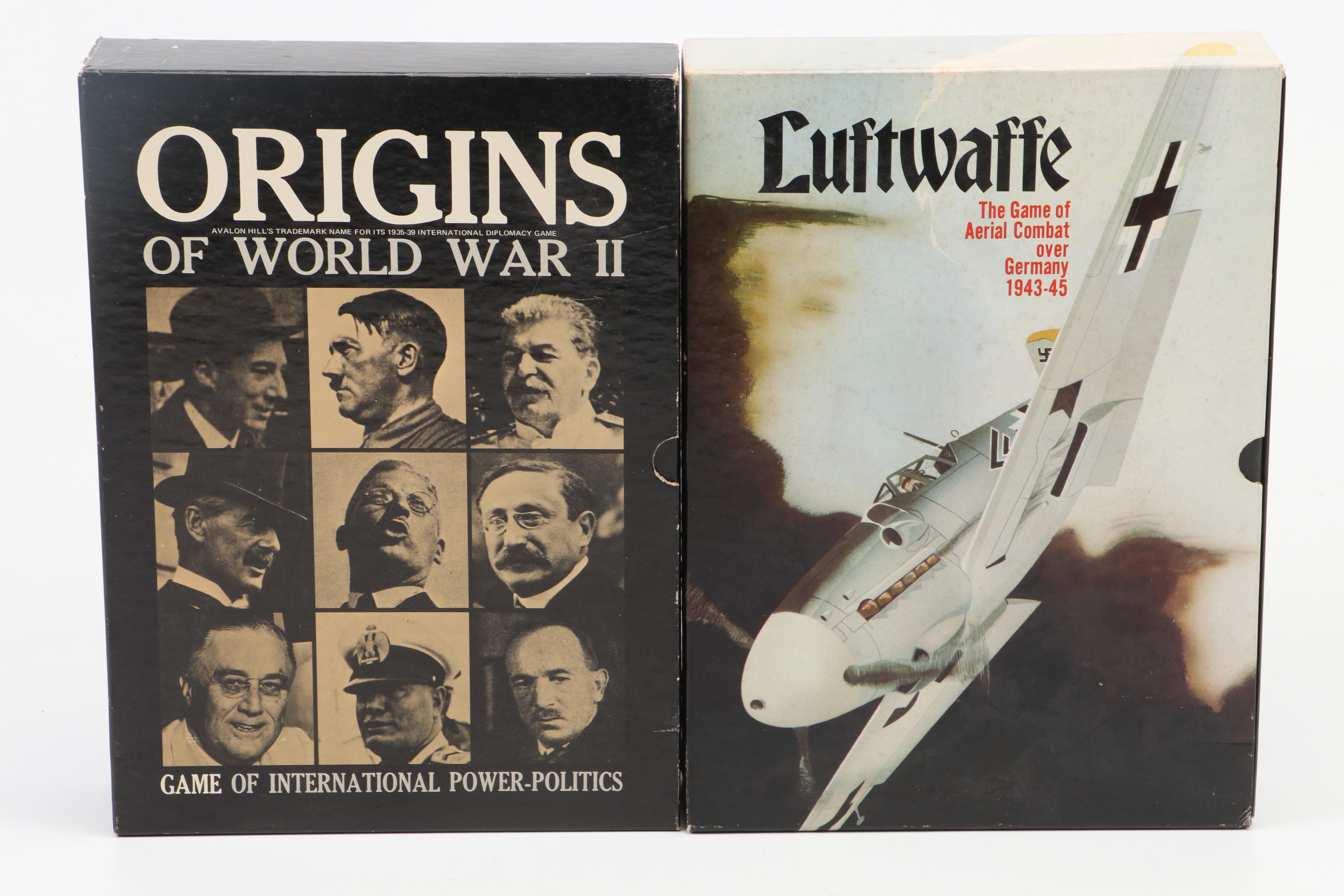 Avalon Hill WWII Bookcase Games with "The General" Magazines, 1960s and 1970s