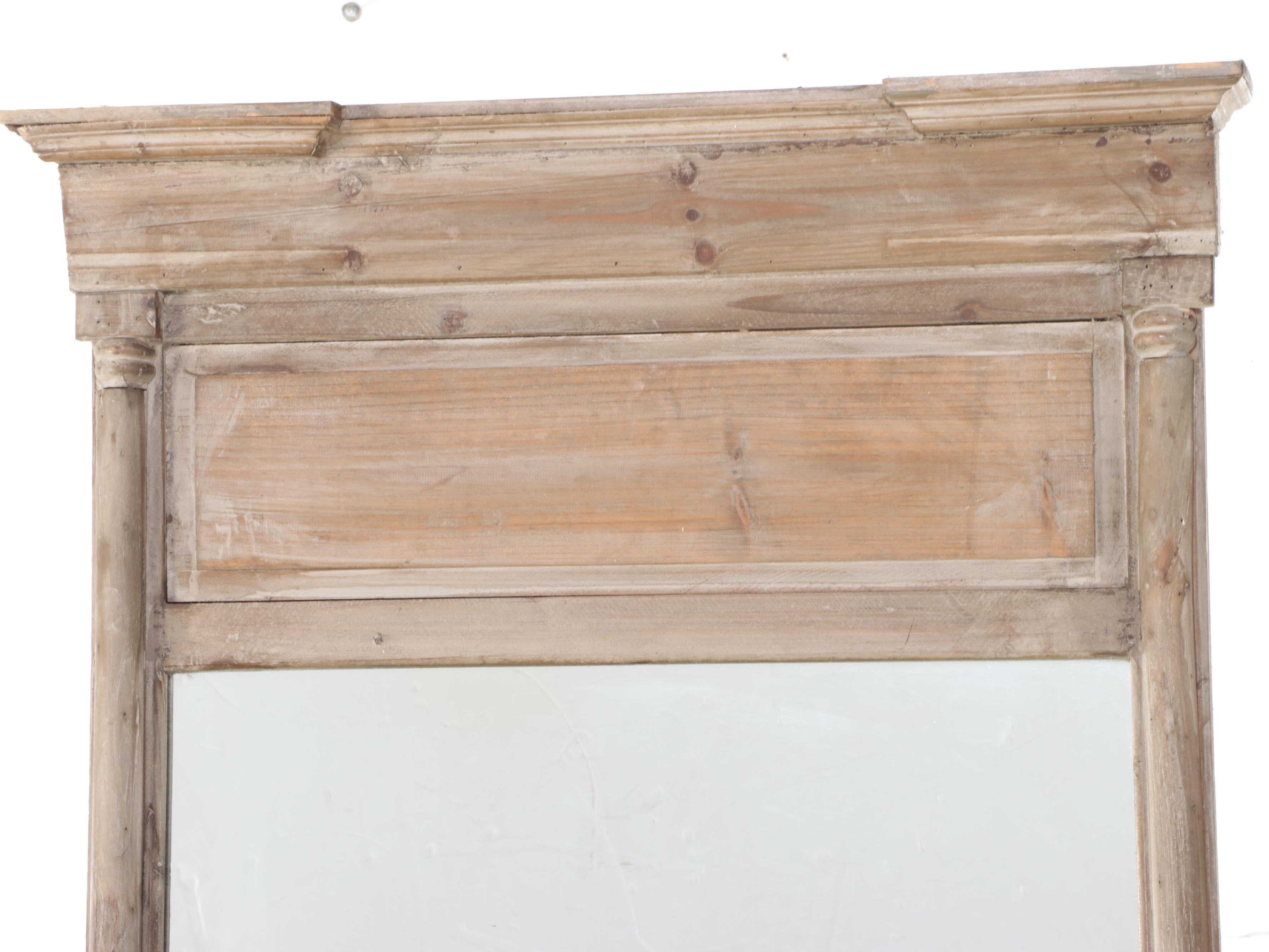 Restoration Hardware Natural Finish Wood Large Wall Mirror, Contemporary