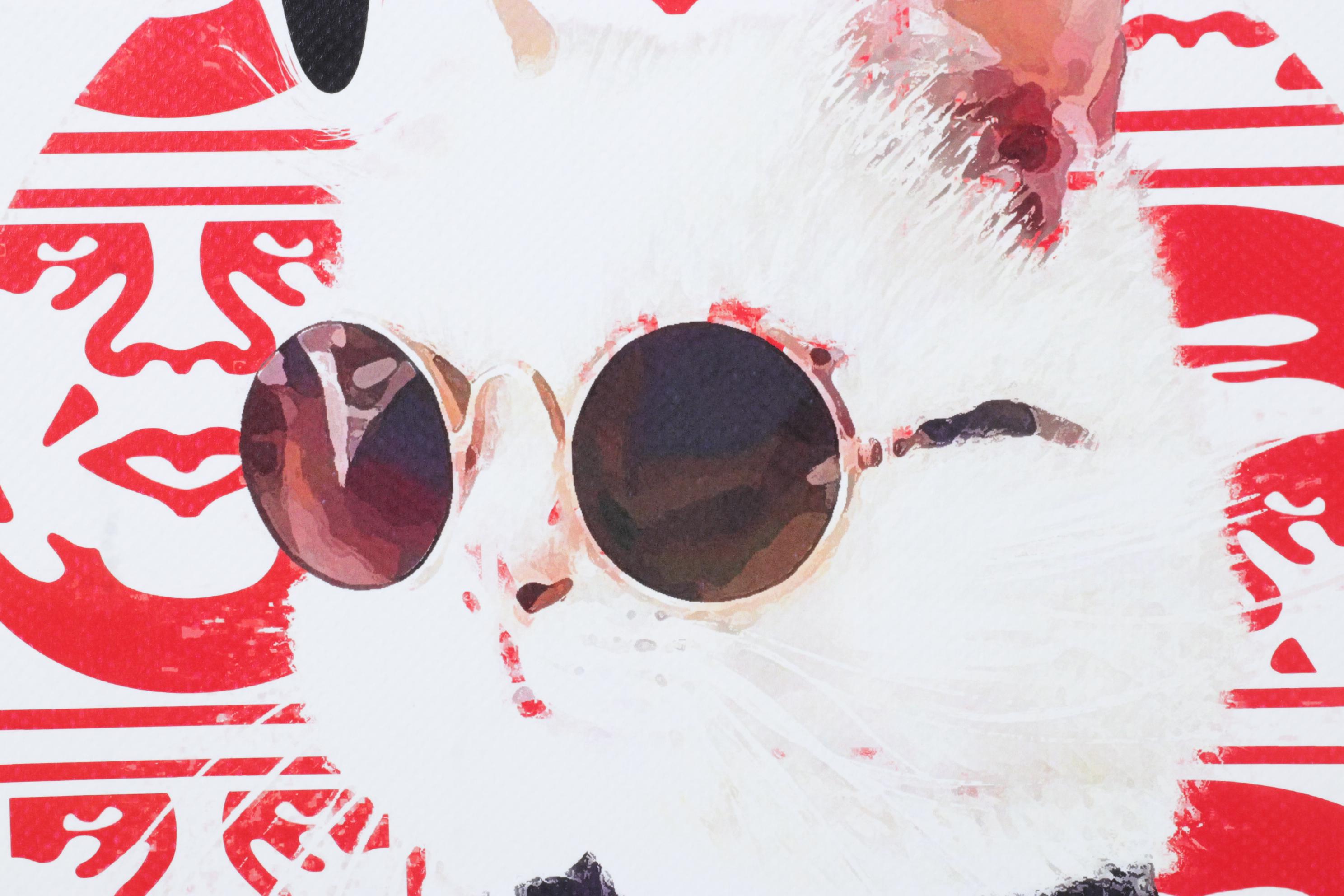 Death NYC Pop Art Graphic Print Homage to Chanel and Shepard Fairey, 2023