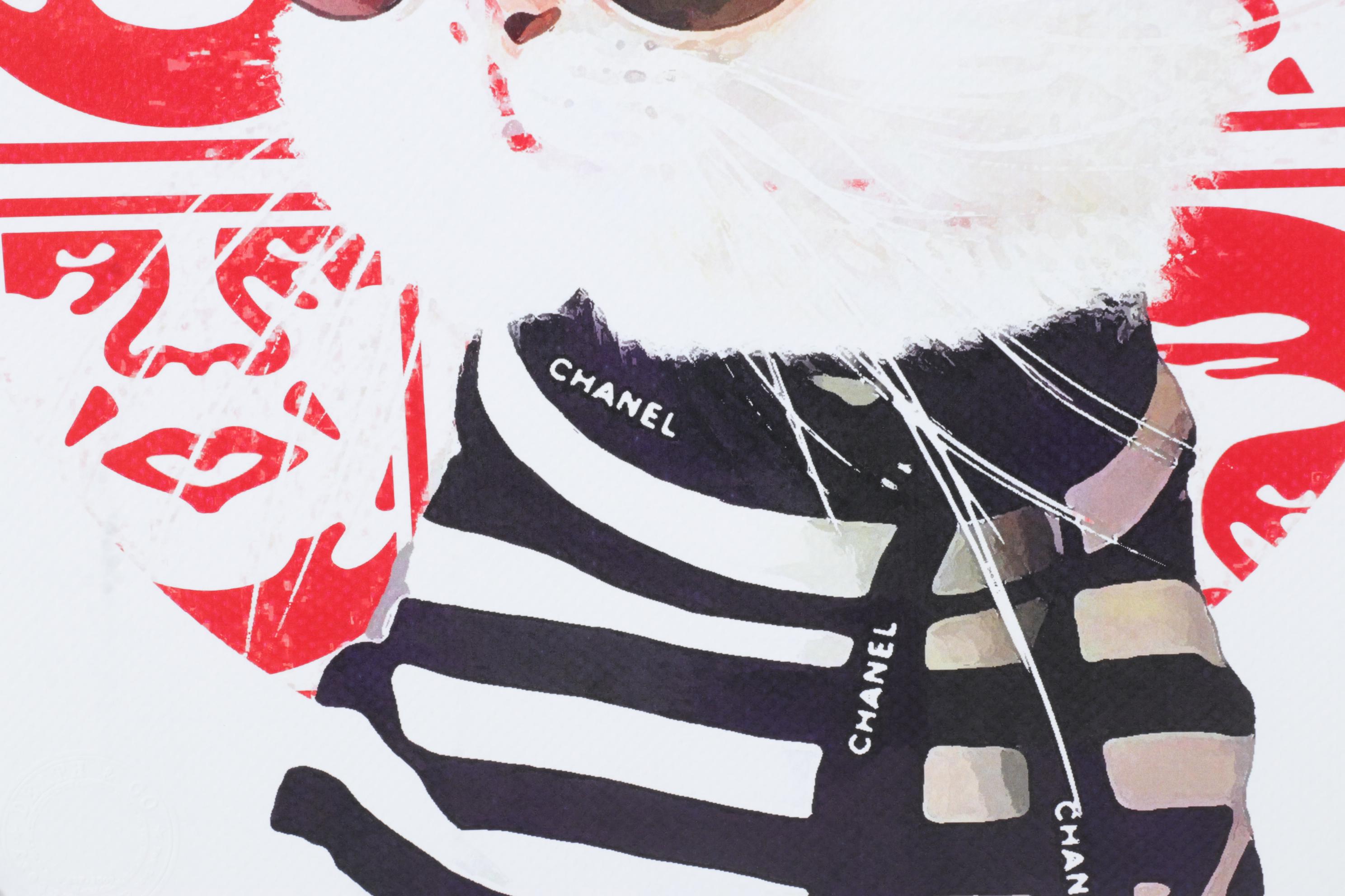 Death NYC Pop Art Graphic Print Homage to Chanel and Shepard Fairey, 2023