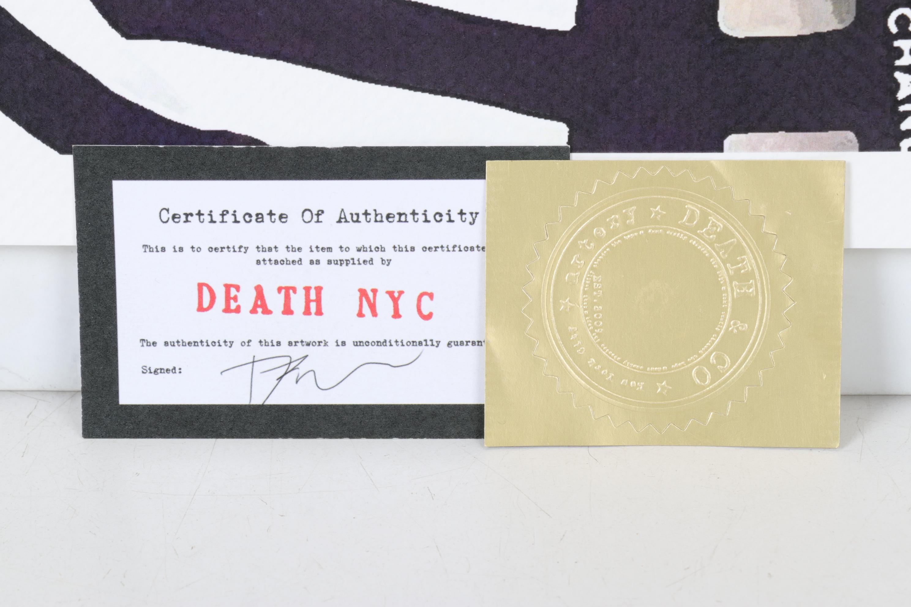 Death NYC Pop Art Graphic Print Homage to Chanel and Shepard Fairey, 2023