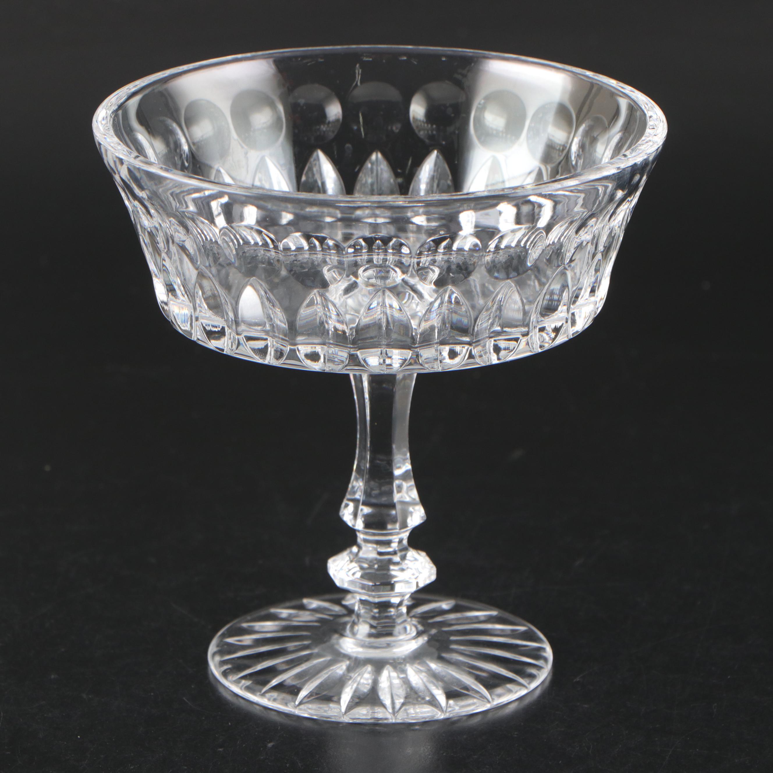 Waterford "Colleen" Crystal Biscuit Barrel and Gorham "De Medici" Compote