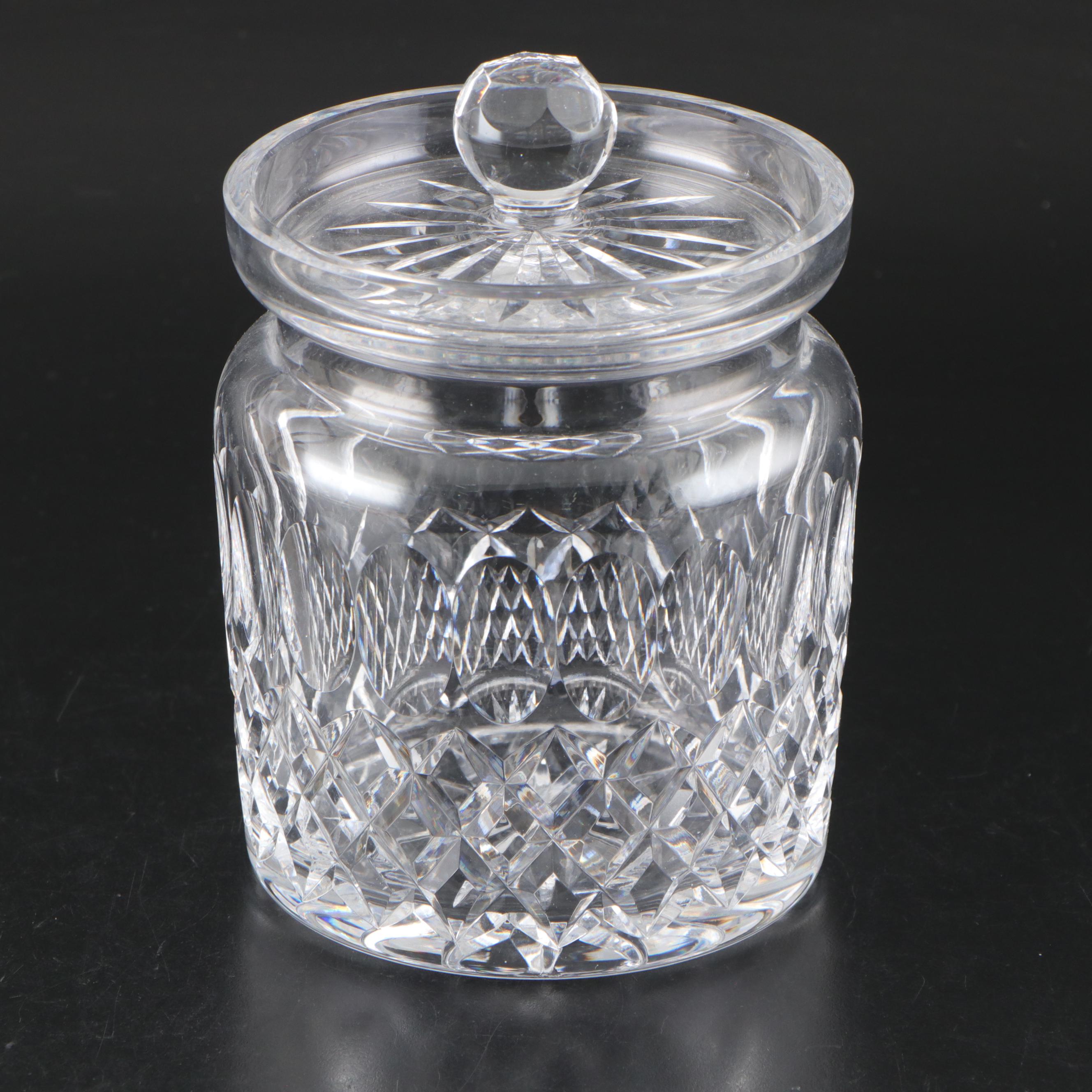 Waterford "Colleen" Crystal Biscuit Barrel and Gorham "De Medici" Compote