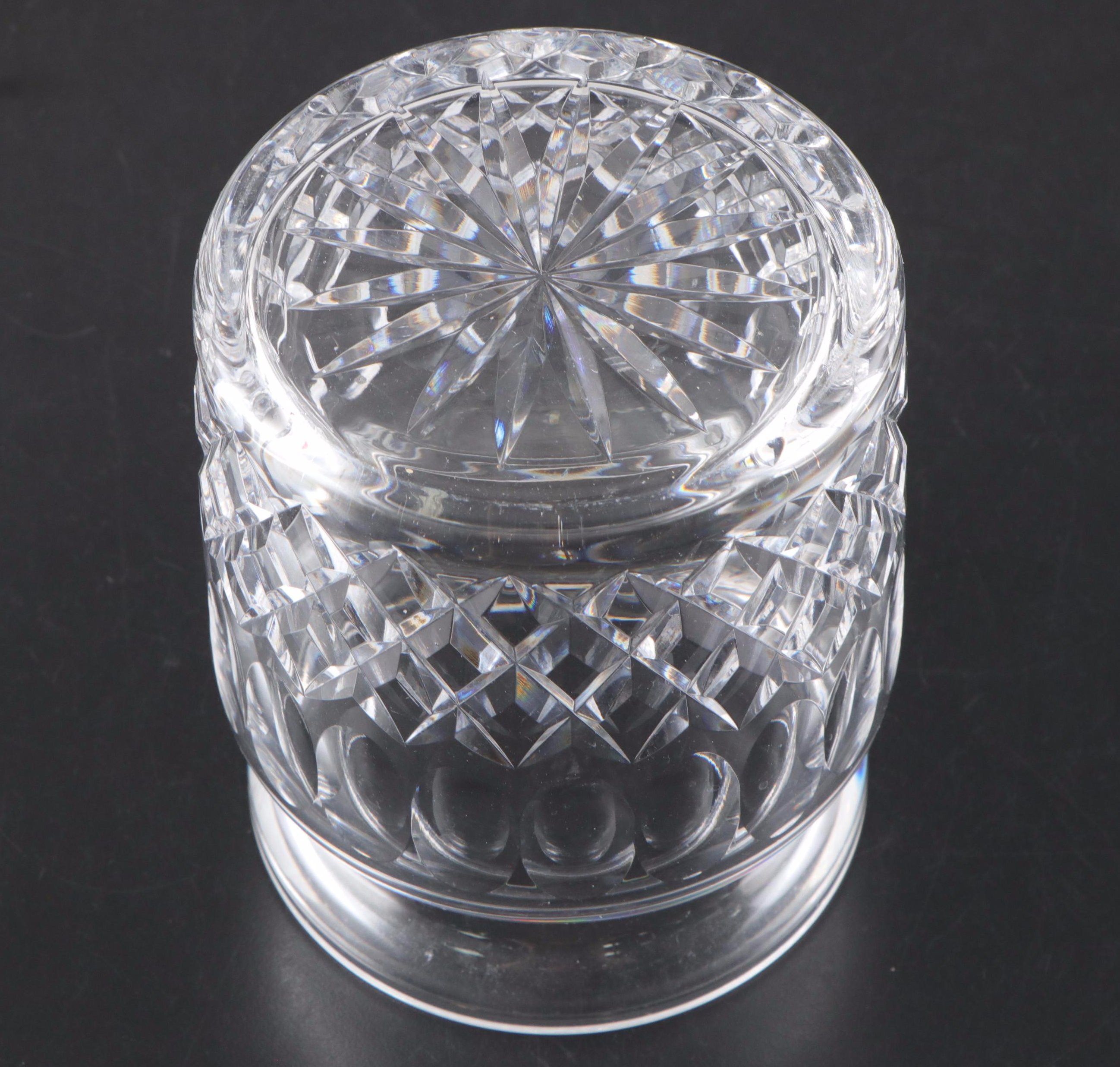 Waterford "Colleen" Crystal Biscuit Barrel and Gorham "De Medici" Compote