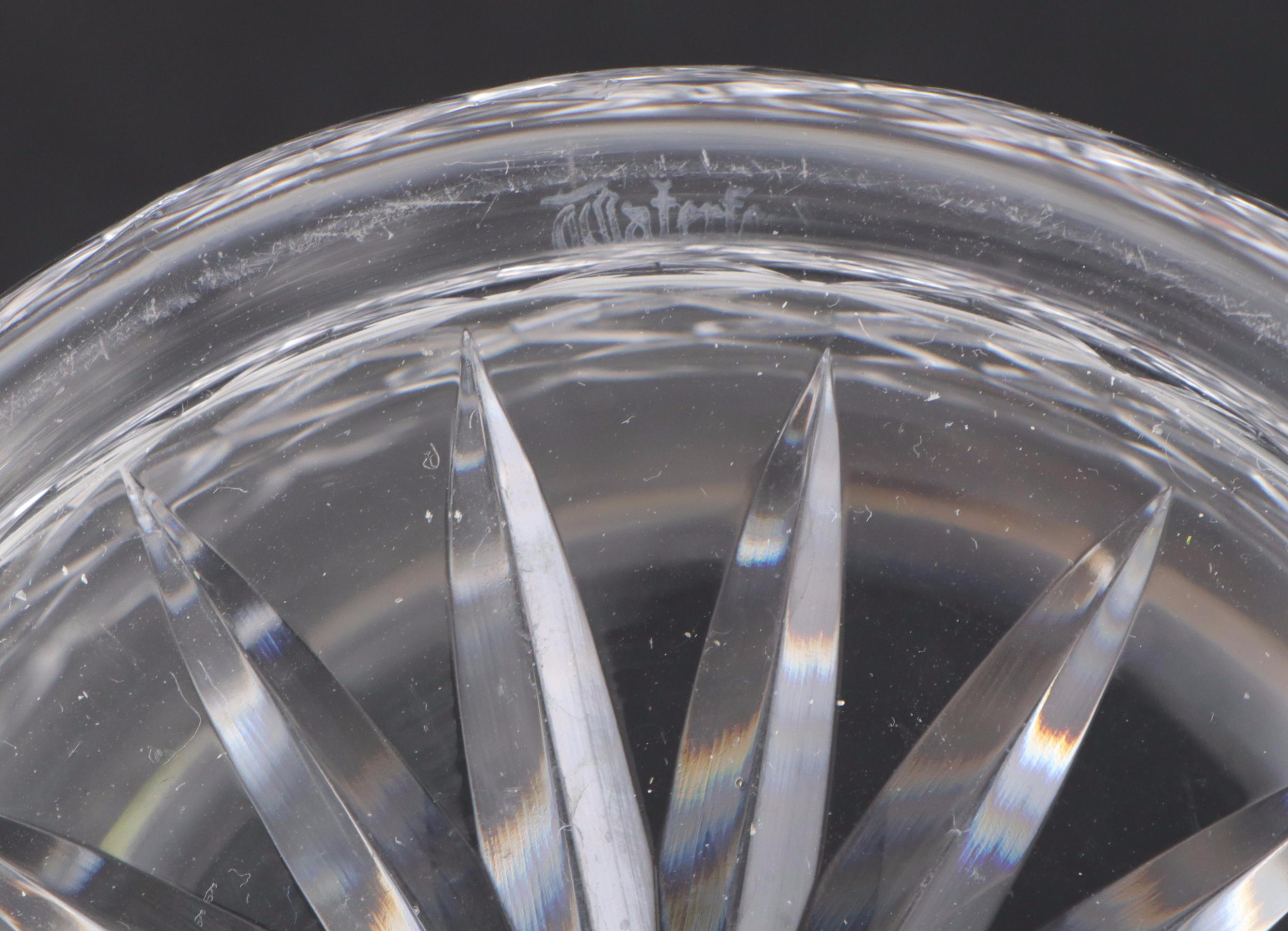 Waterford "Colleen" Crystal Biscuit Barrel and Gorham "De Medici" Compote