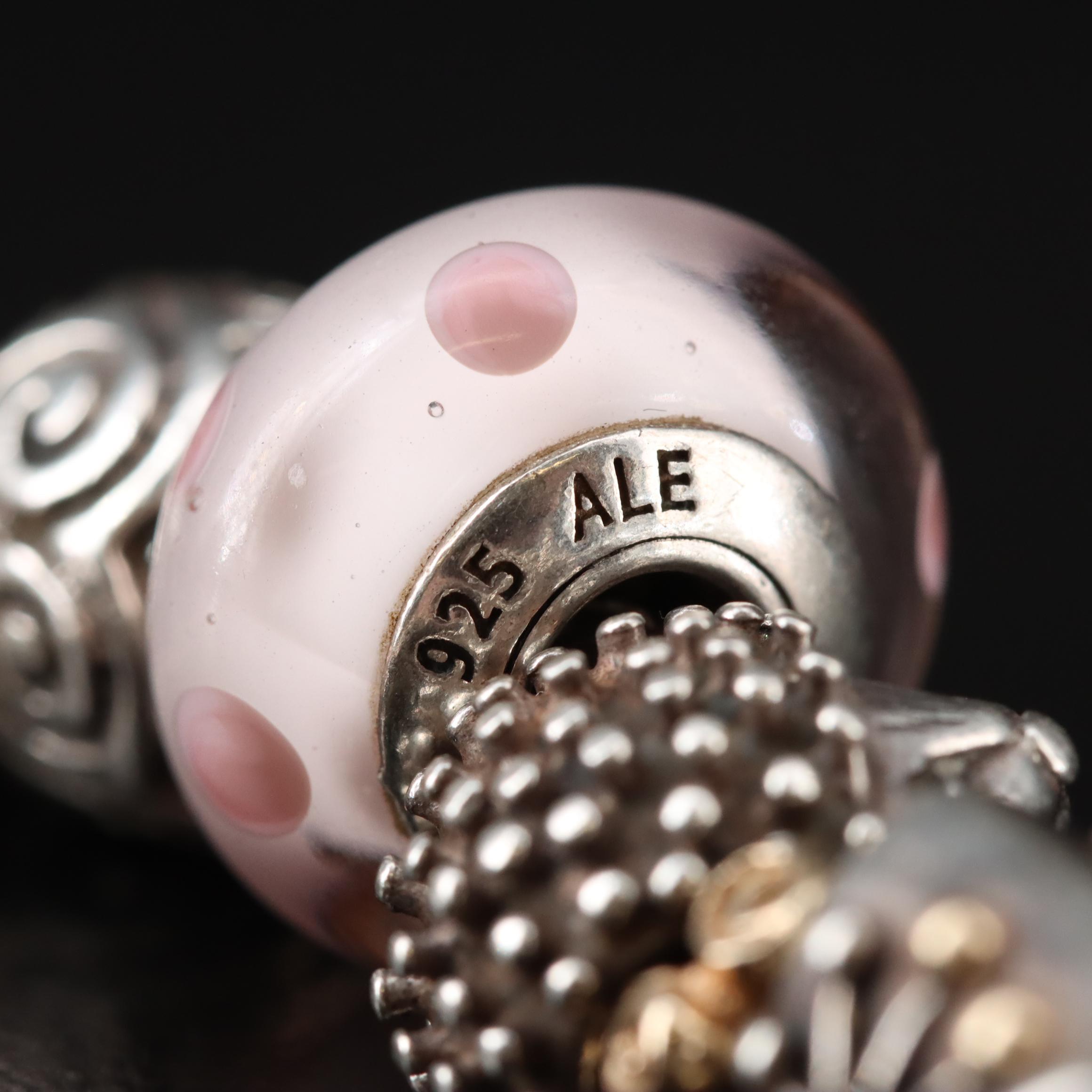 Pandora Sterling Charm Bracelet with 14K, Glass and CZ Accents