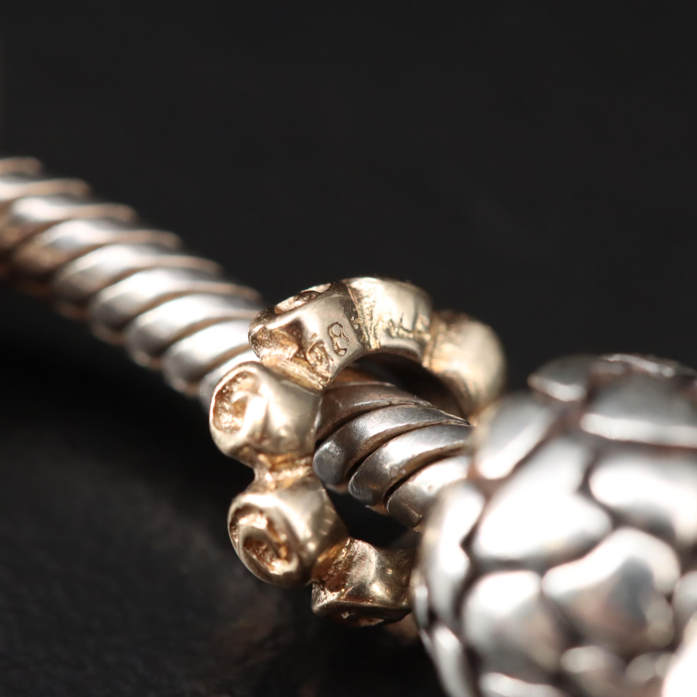 Pandora Sterling Charm Bracelet with 14K, Glass and CZ Accents