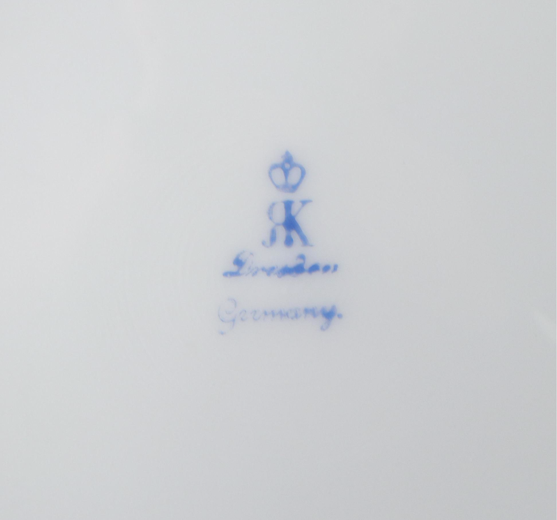 Richard Klemm  Dresden Porcelain Gilt Floral Porcelain Plates