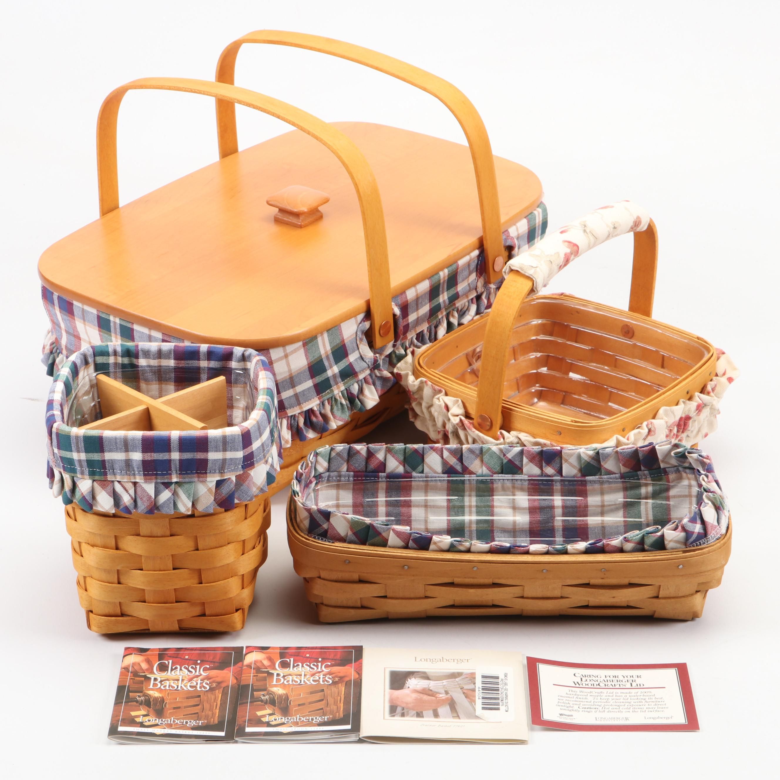 Longaberger Handcrafted Baskets and Organizer