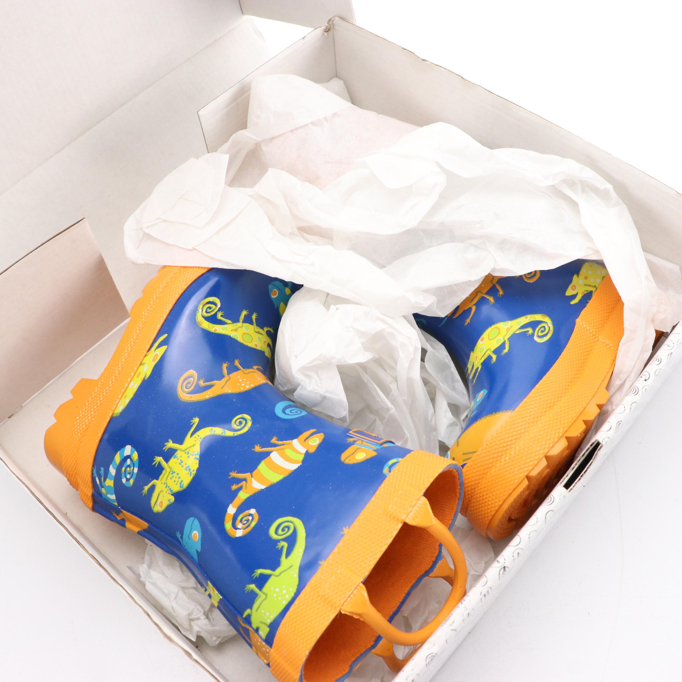 Children's Hatley 'Crazy Chameleon' Rain Boots, Absorba & Carter's Onesies, Etc.