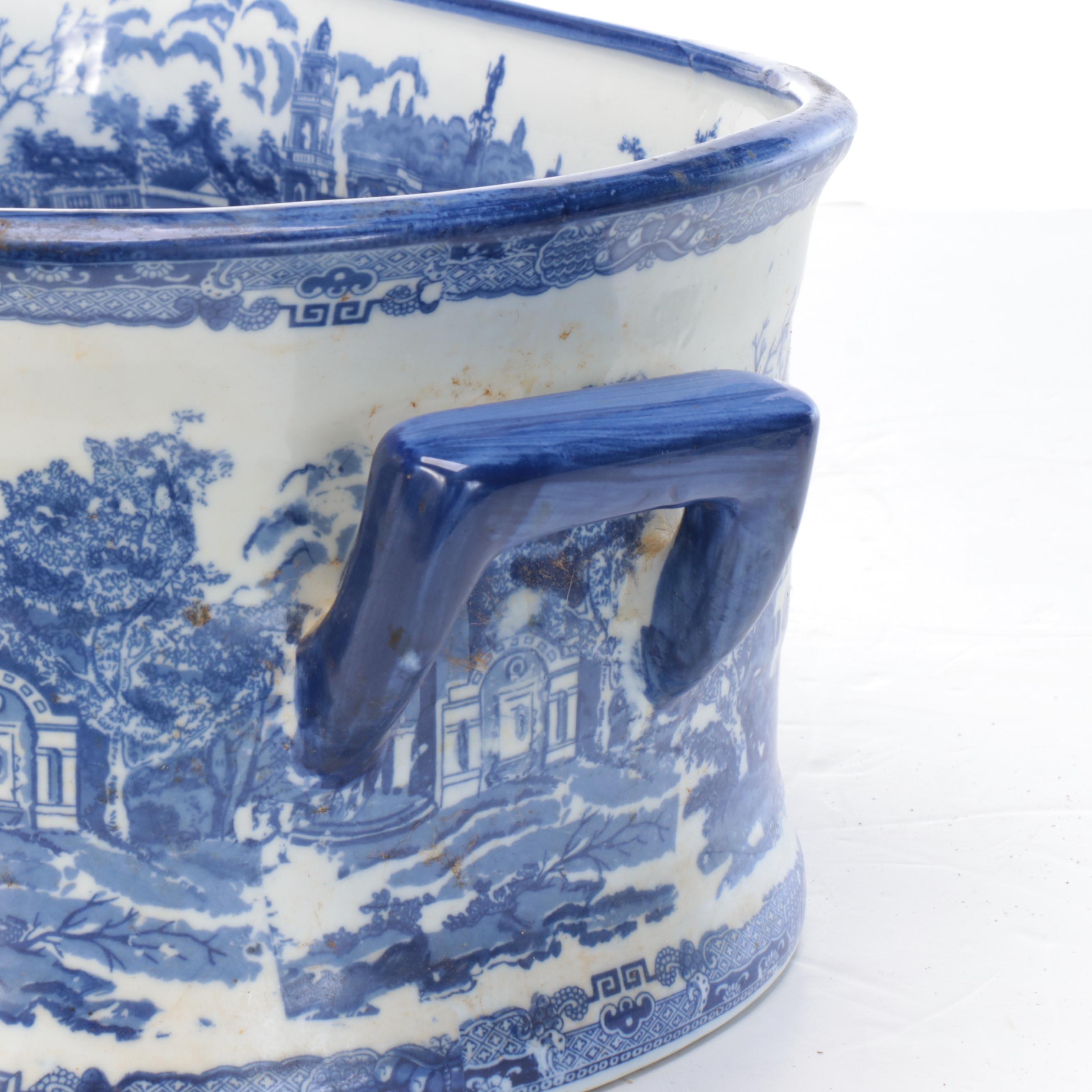 Victoria Ware Ironstone Foot Bath with Carpet Ball and More