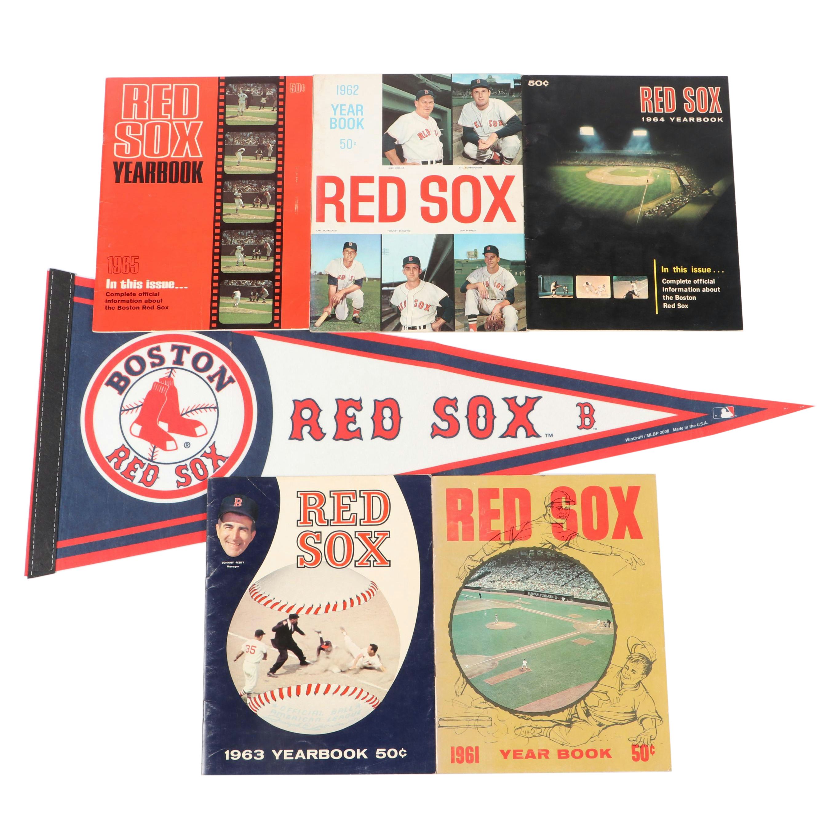1960s Boston Red Sox Yearbooks with More