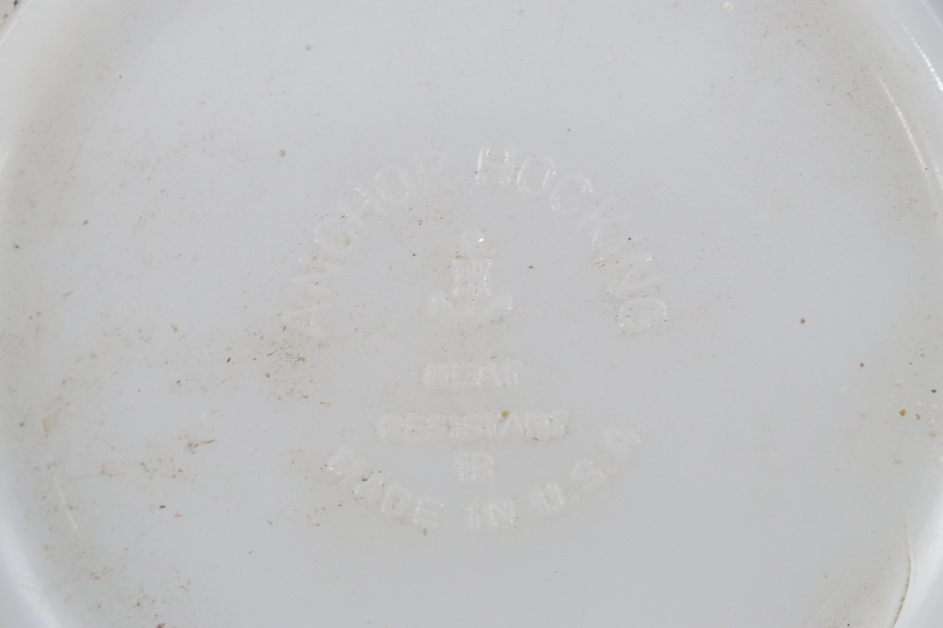Anchor Hocking "Golden Shell" Milk Glass Dinnerware with Westmoreland Egg Cup