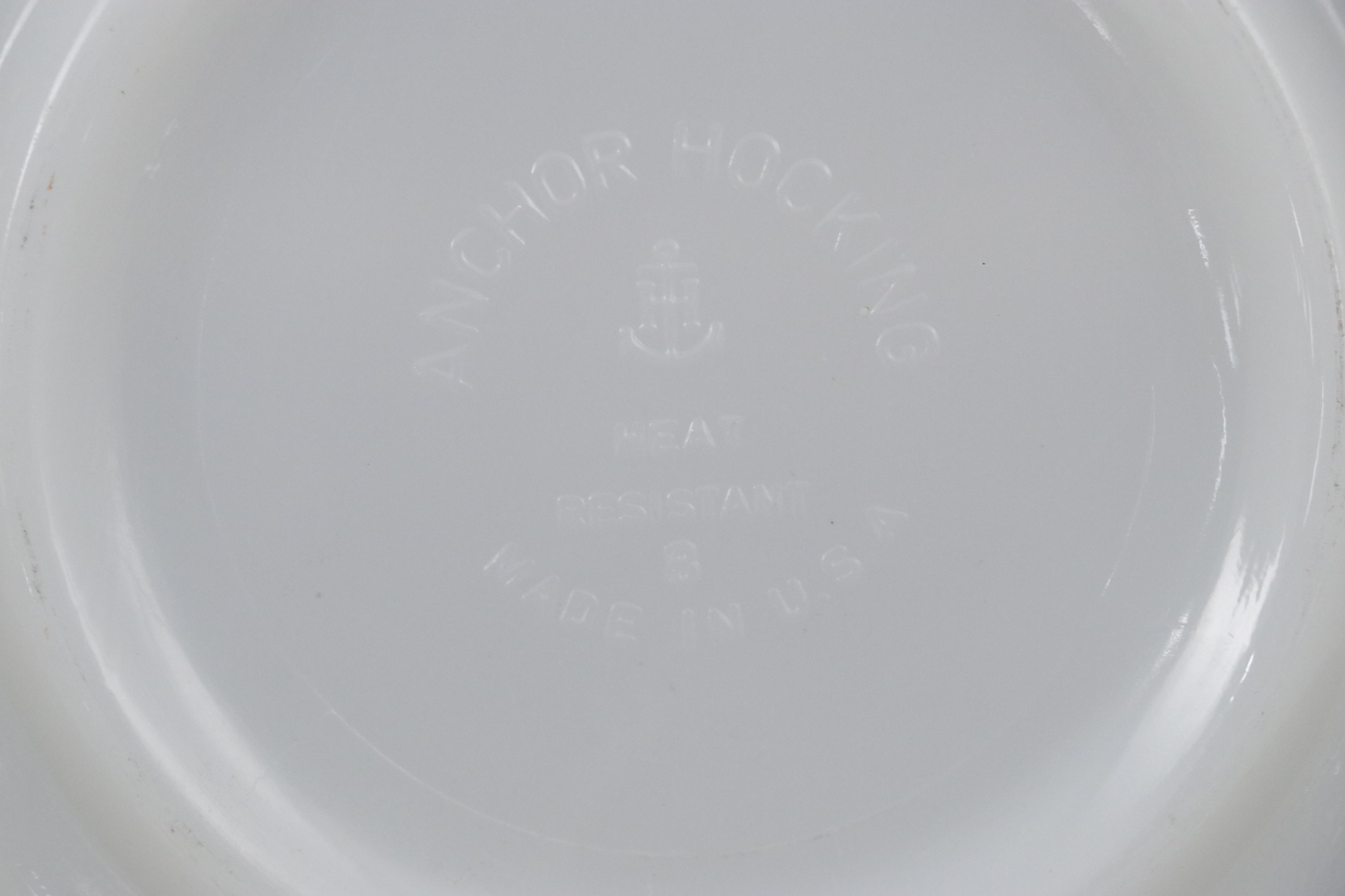 Anchor Hocking "Golden Shell" Milk Glass Dinnerware with Westmoreland Egg Cup