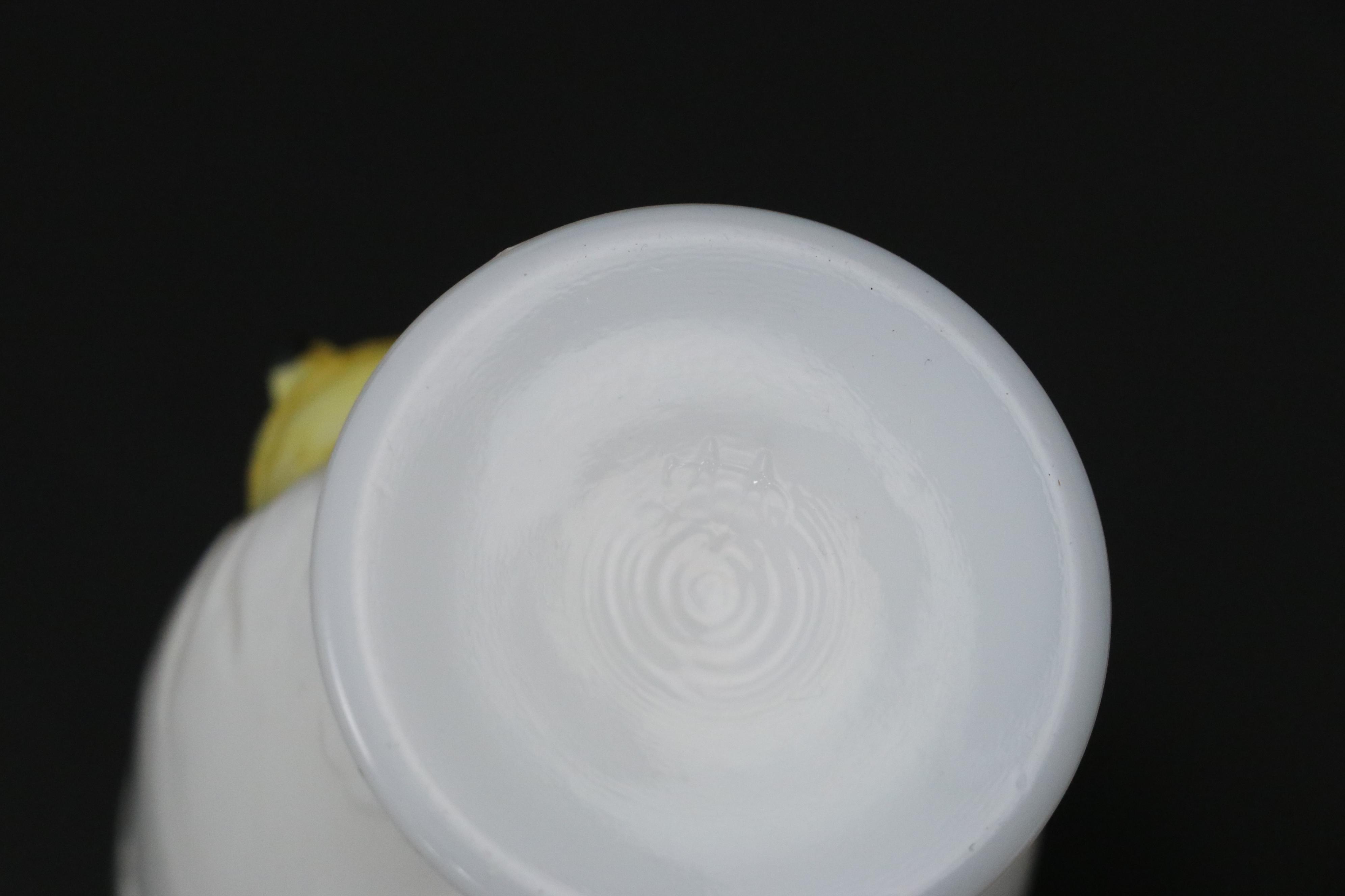 Anchor Hocking "Golden Shell" Milk Glass Dinnerware with Westmoreland Egg Cup