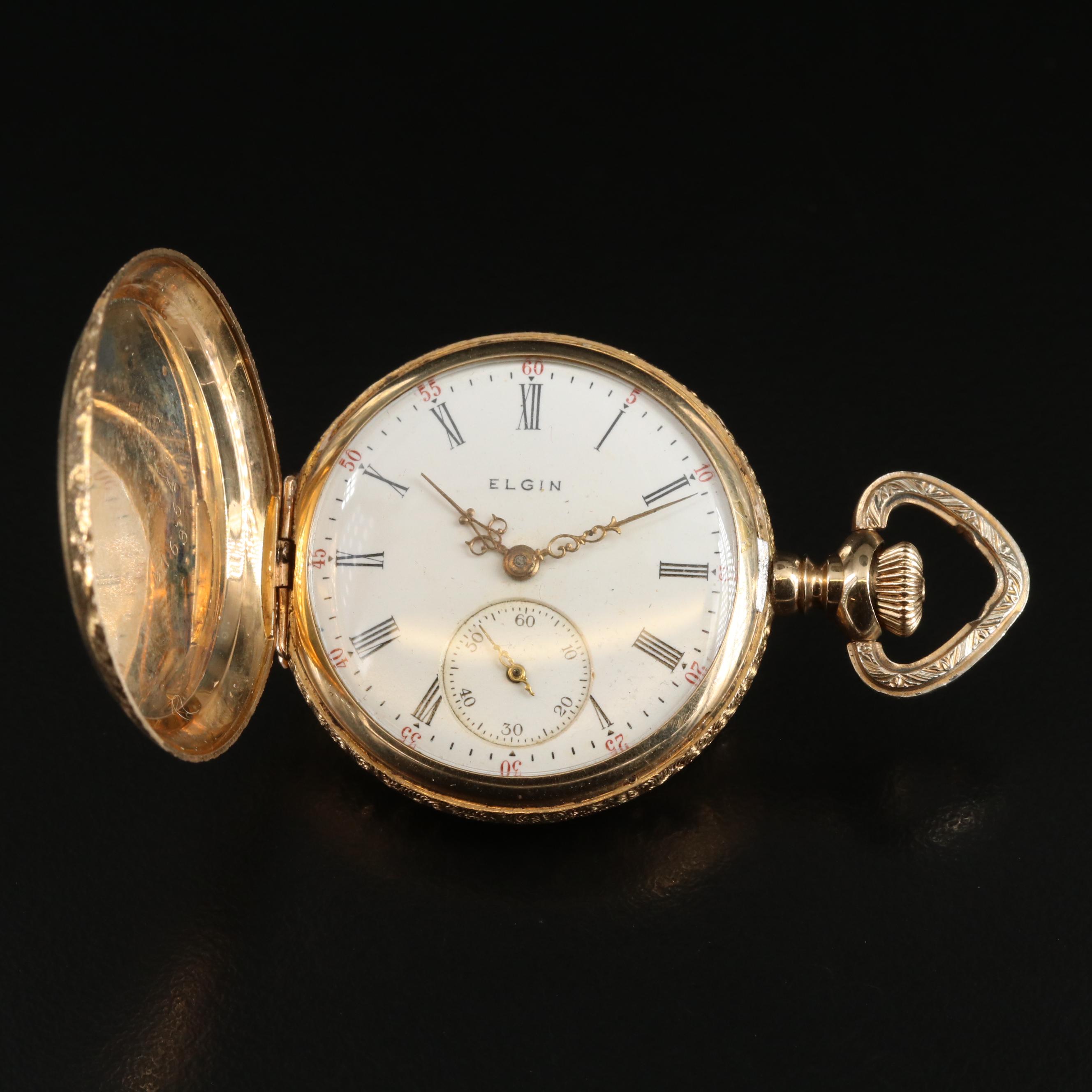 1905 Elgin 14K Gold Pocket Watch