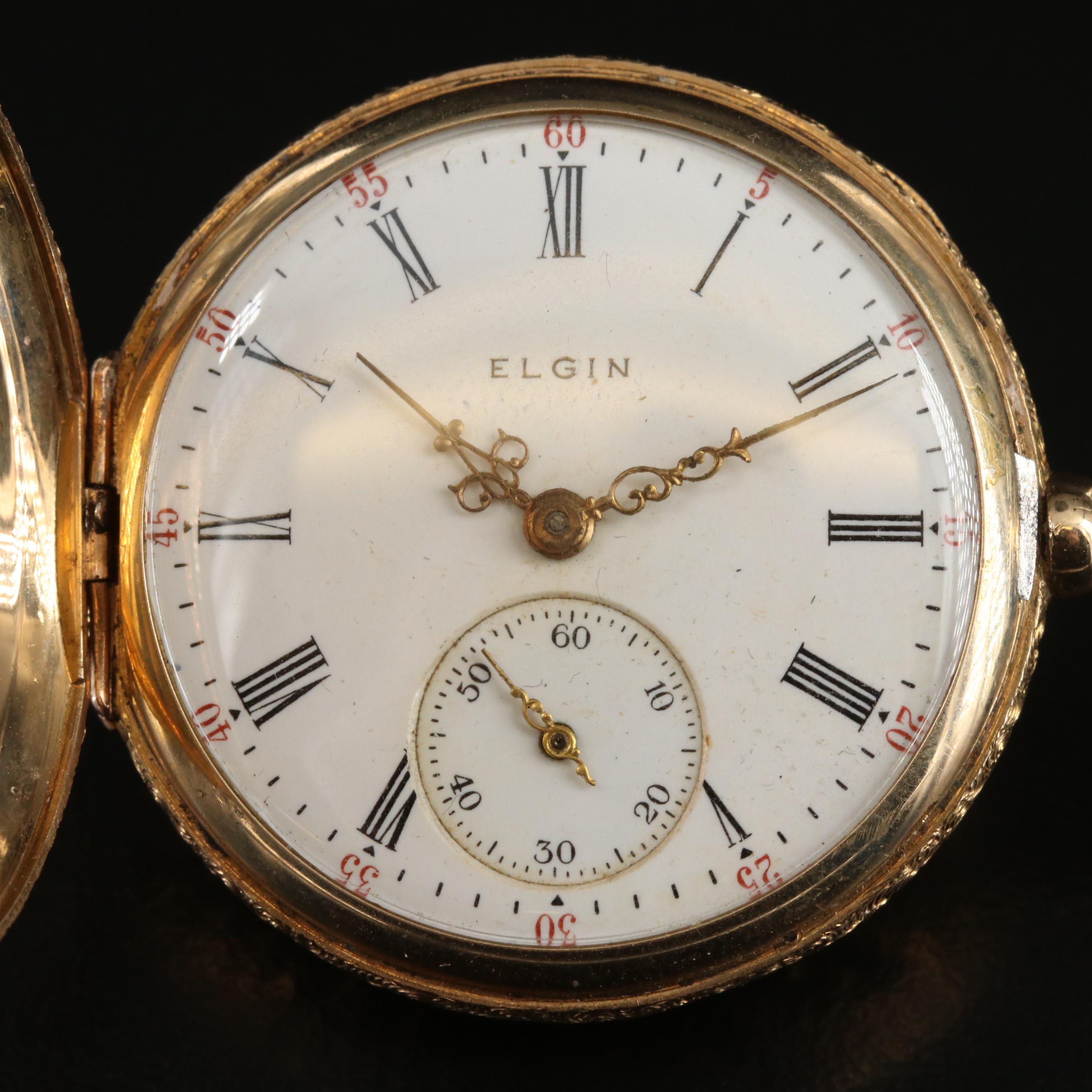 1905 Elgin 14K Gold Pocket Watch