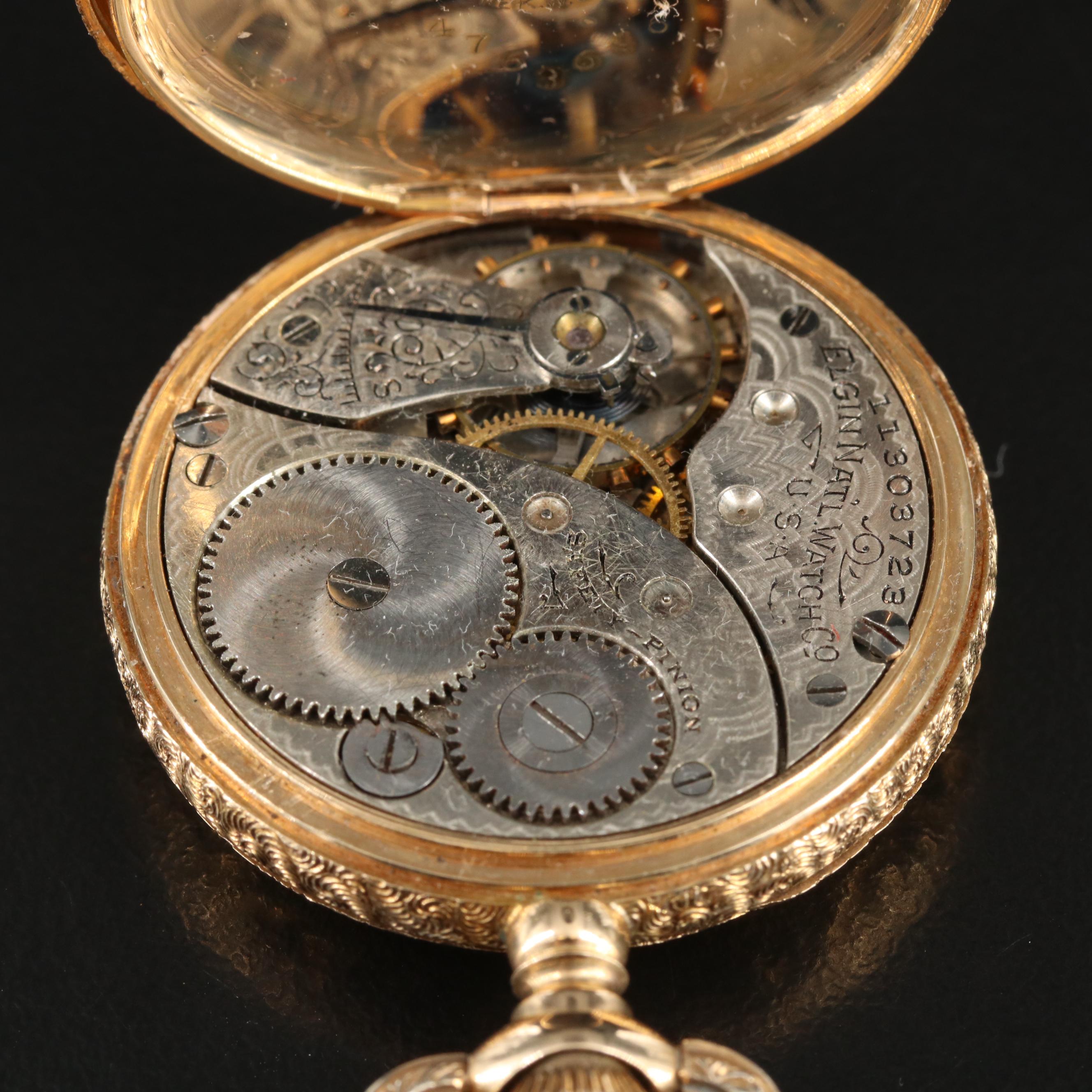 1905 Elgin 14K Gold Pocket Watch