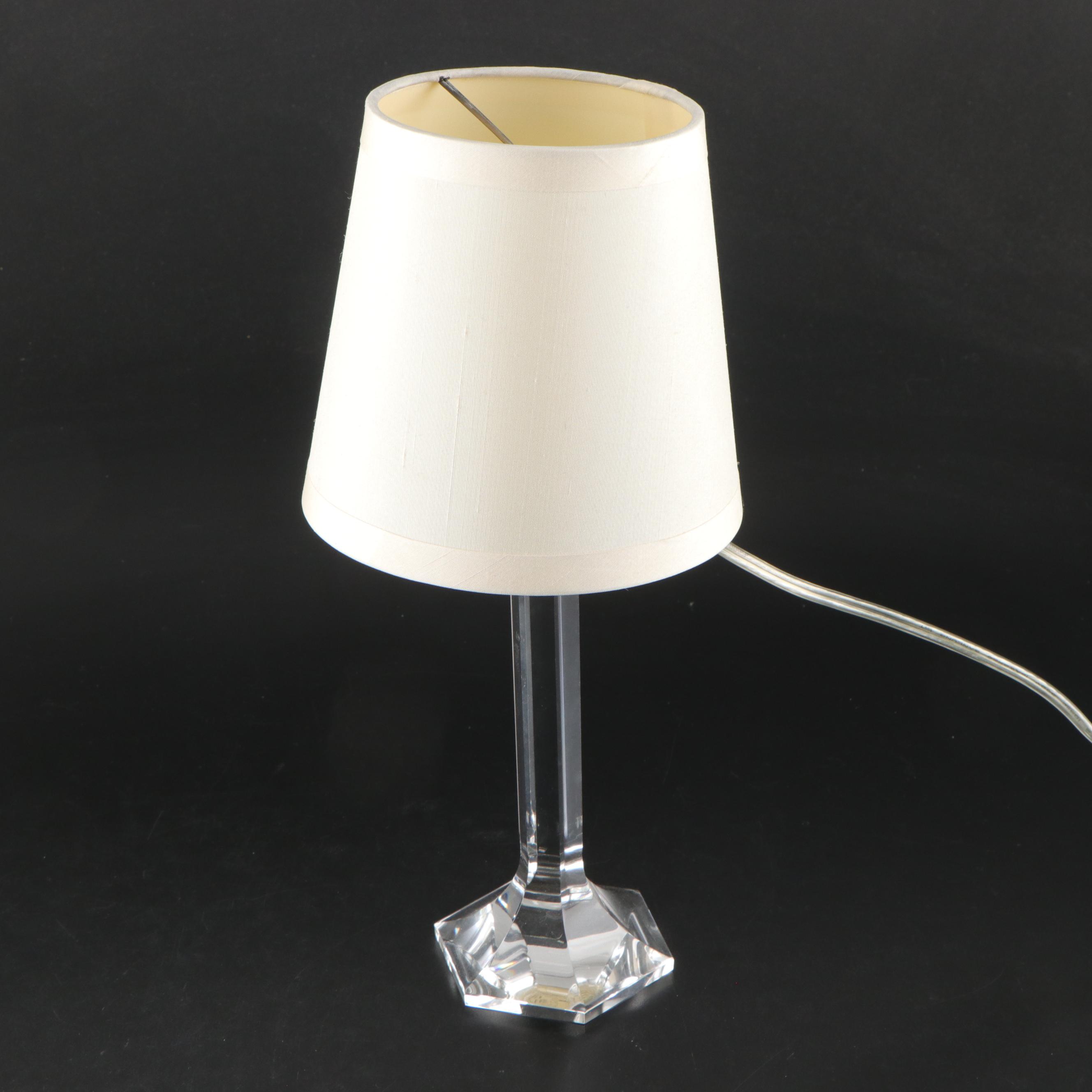 Italian Sterling Silver Mantel Clock with Pottery Barn Metal Lamp & More