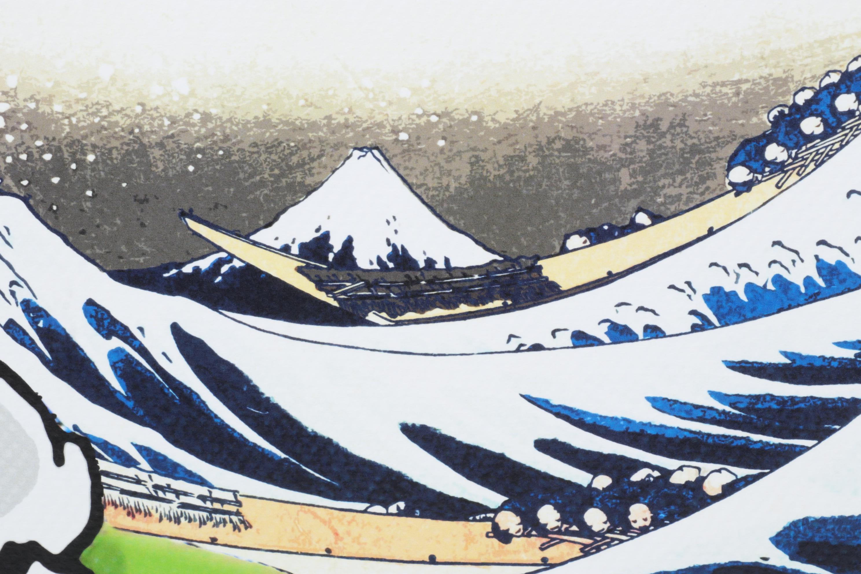 Death NYC Pop Art Graphic Print Homage to Hokusai With Charlie Brown and Snoopy