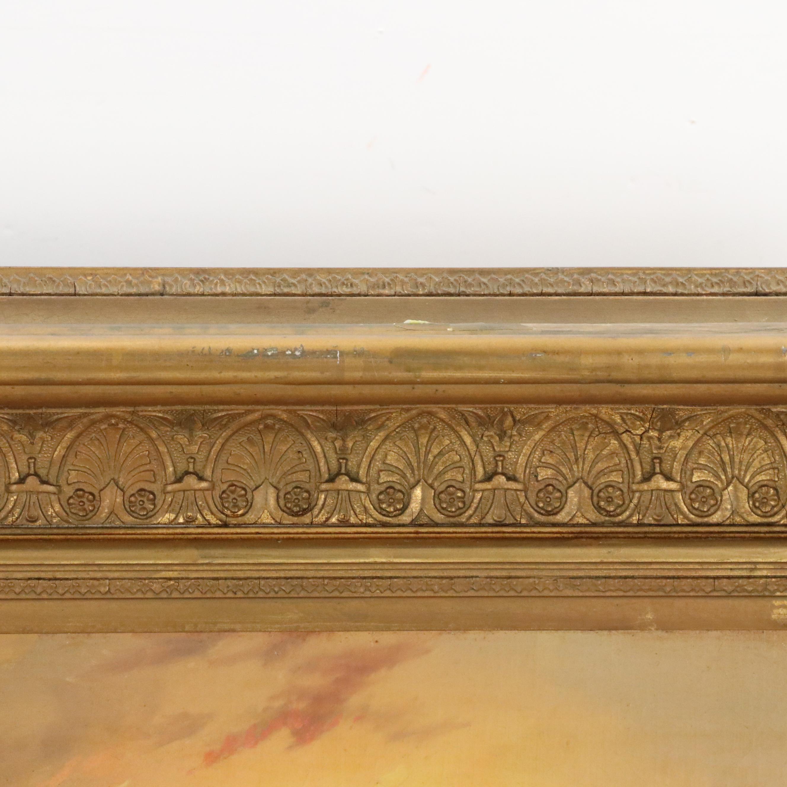 Granville Perkins Oil Painting Coastal Shipwreck Scene, Late 19th Century