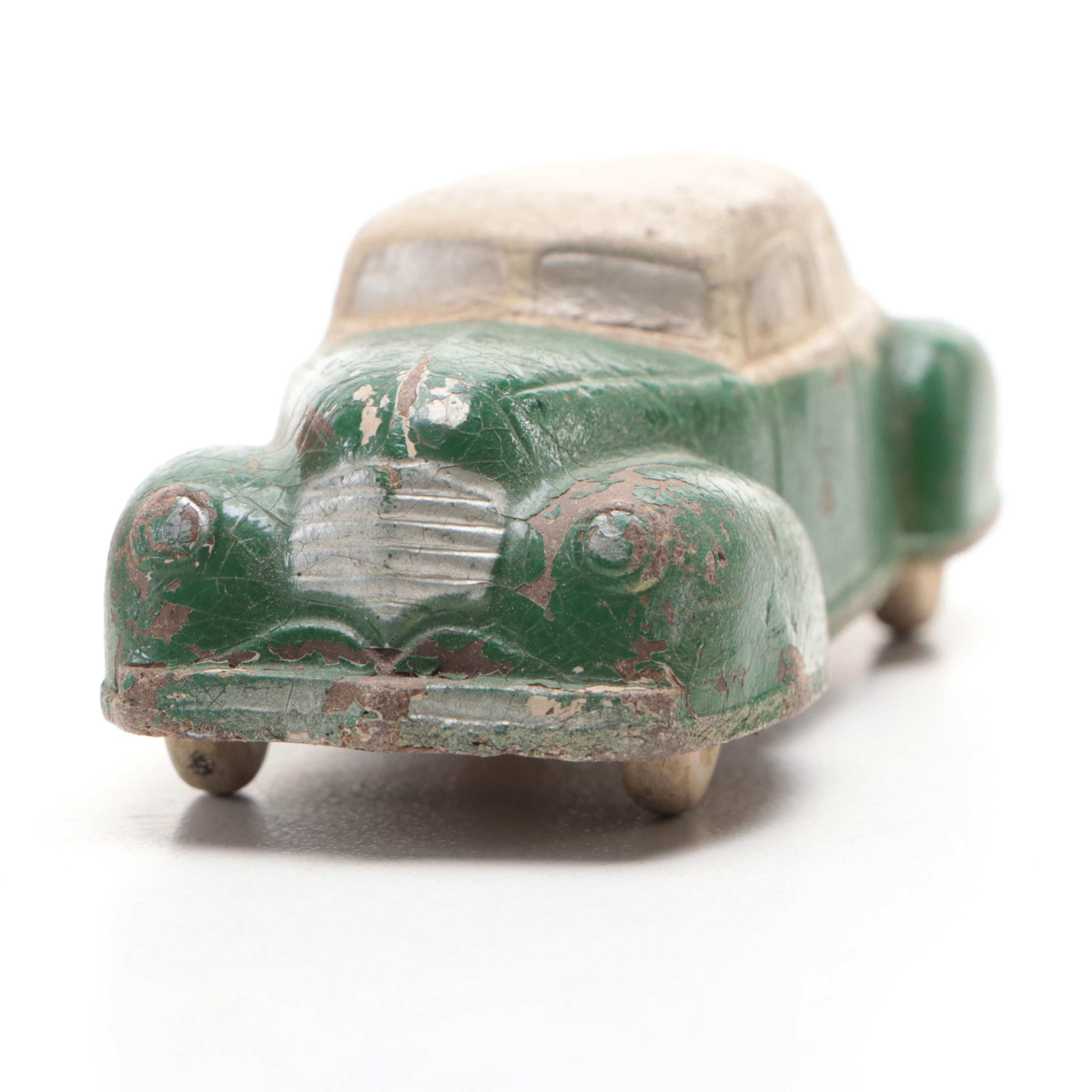 Manoil, Hubley and Sun Rubber Co. Toy Vehicles and Plane, Mid-20th Century