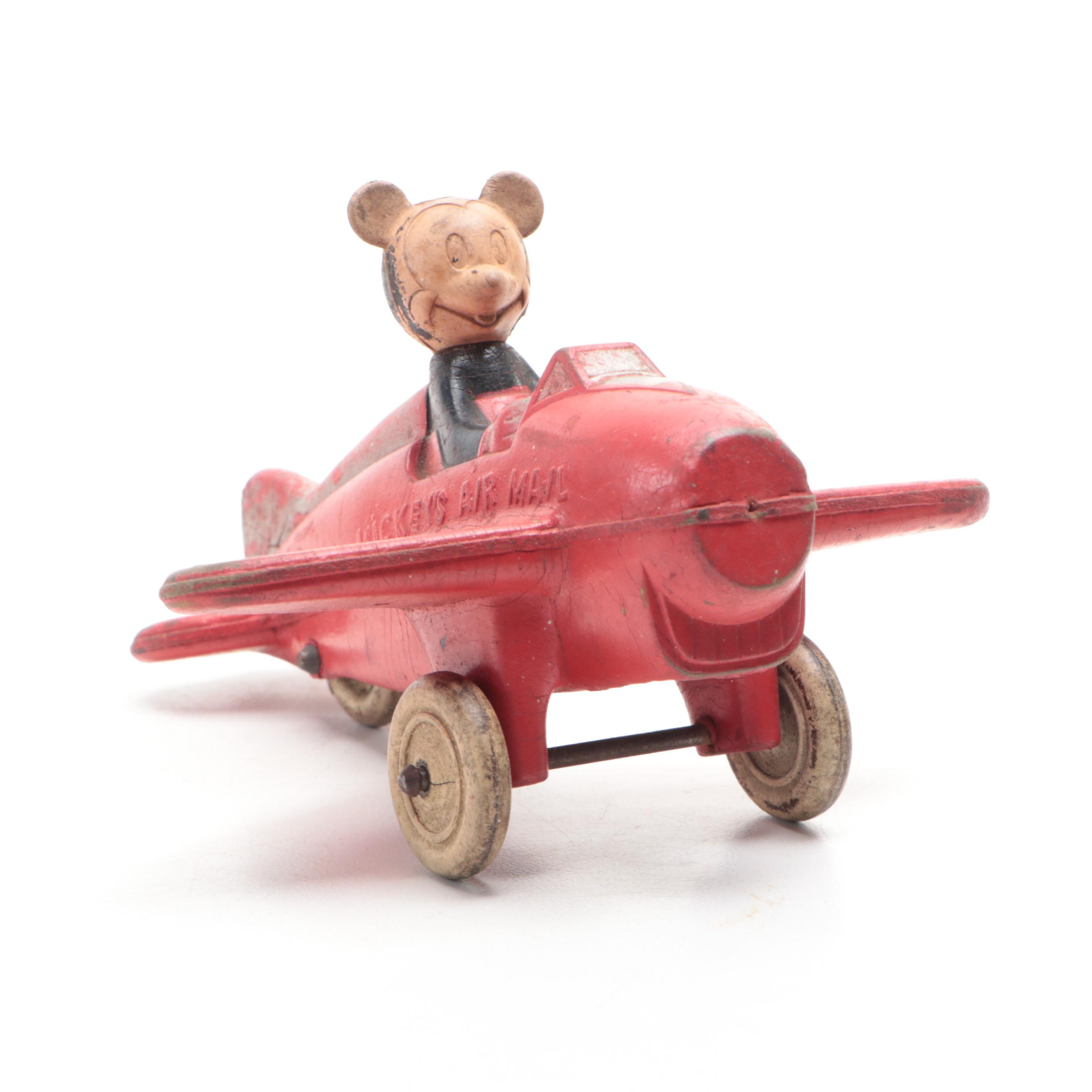 Manoil, Hubley and Sun Rubber Co. Toy Vehicles and Plane, Mid-20th Century