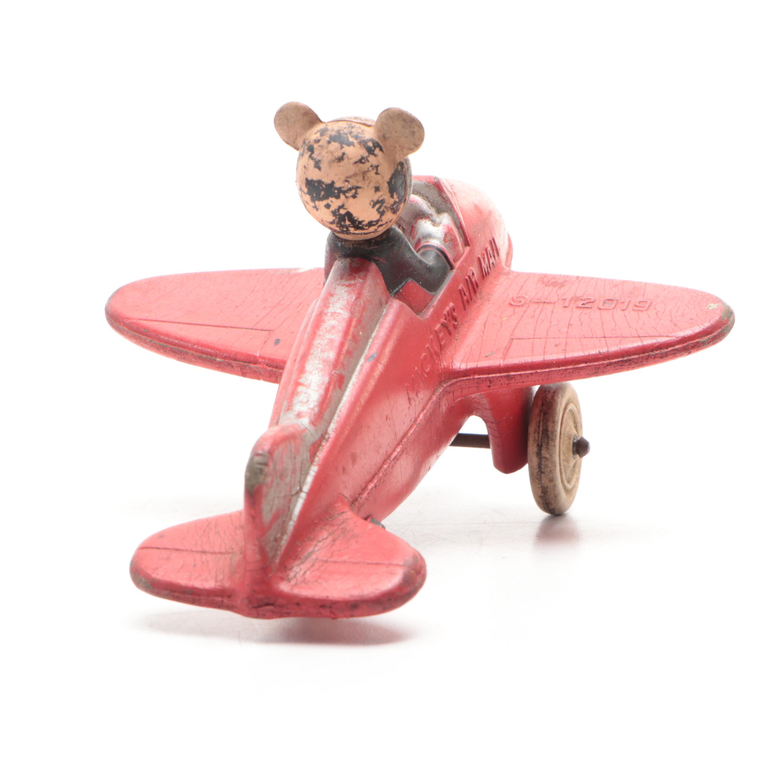 Manoil, Hubley and Sun Rubber Co. Toy Vehicles and Plane, Mid-20th Century