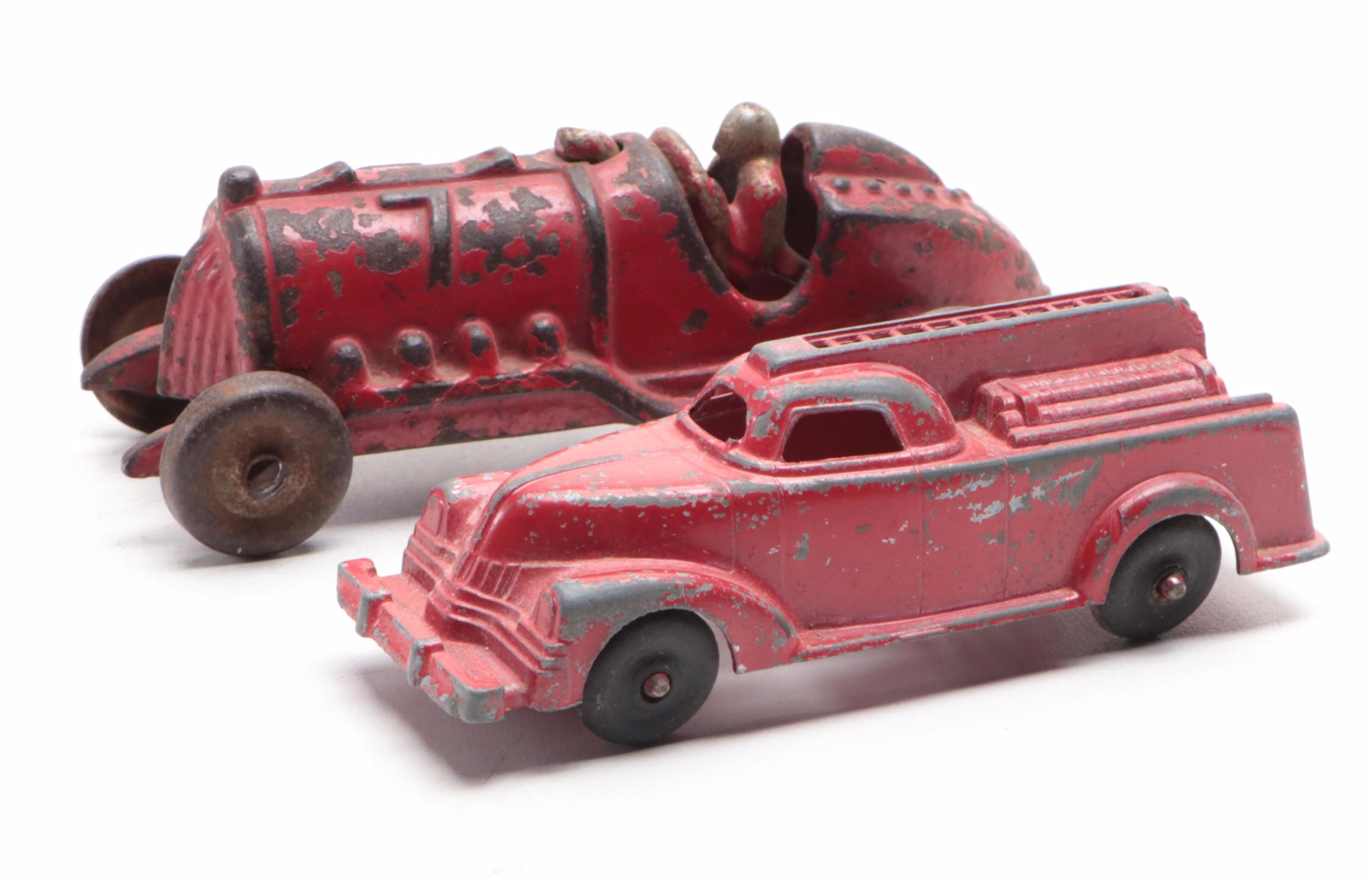 Manoil, Hubley and Sun Rubber Co. Toy Vehicles and Plane, Mid-20th Century