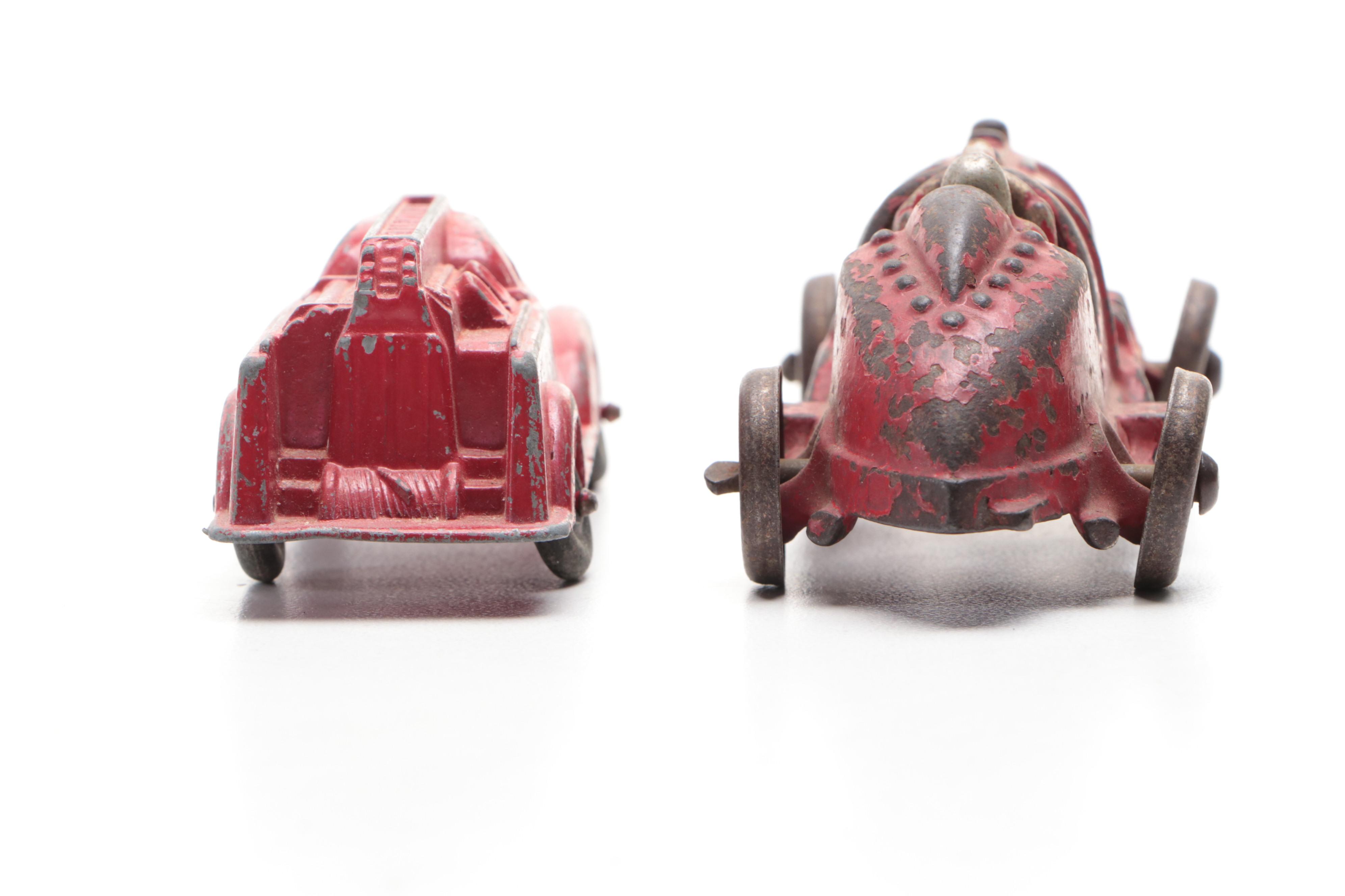 Manoil, Hubley and Sun Rubber Co. Toy Vehicles and Plane, Mid-20th Century