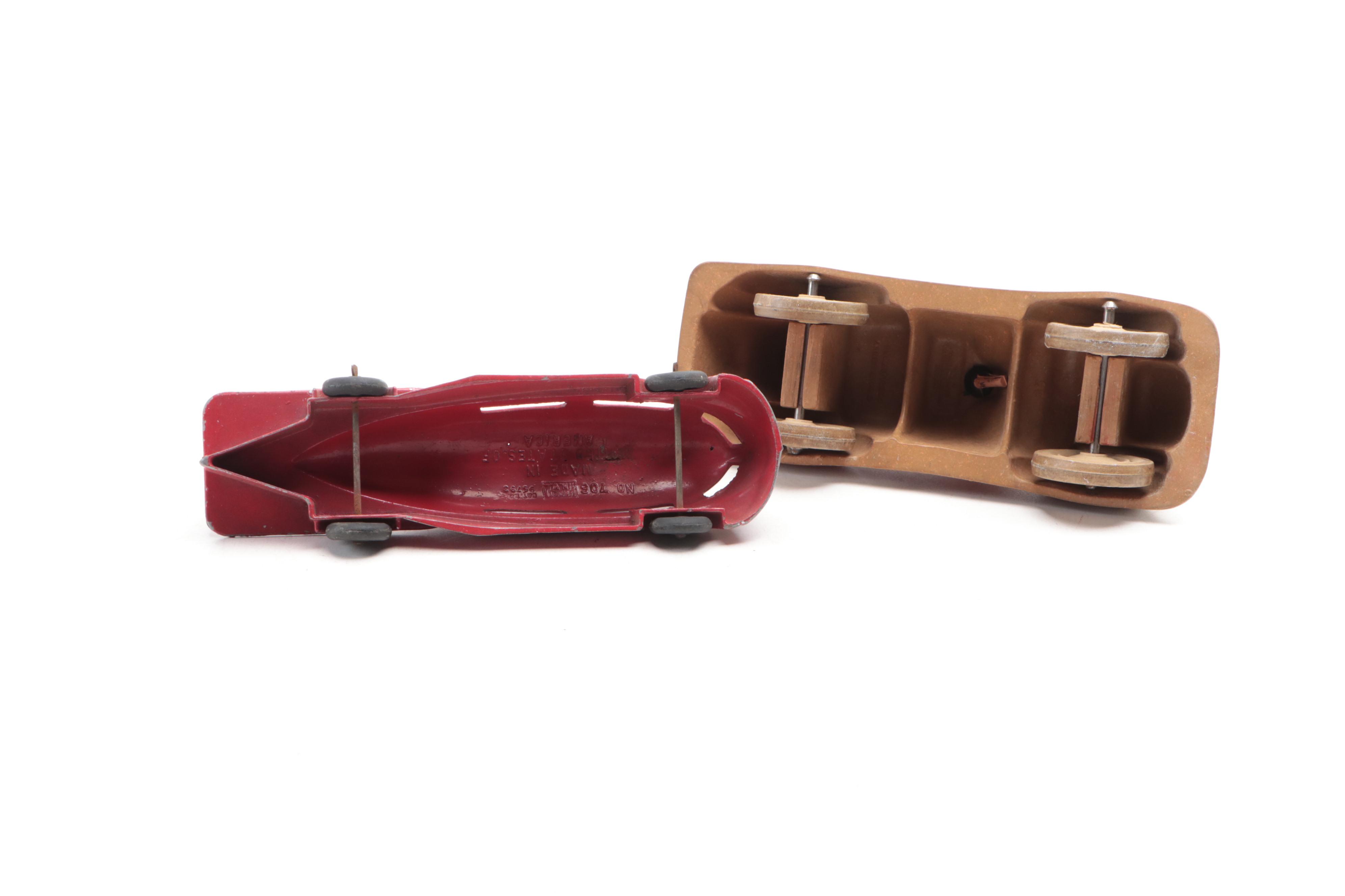 Manoil, Hubley and Sun Rubber Co. Toy Vehicles and Plane, Mid-20th Century