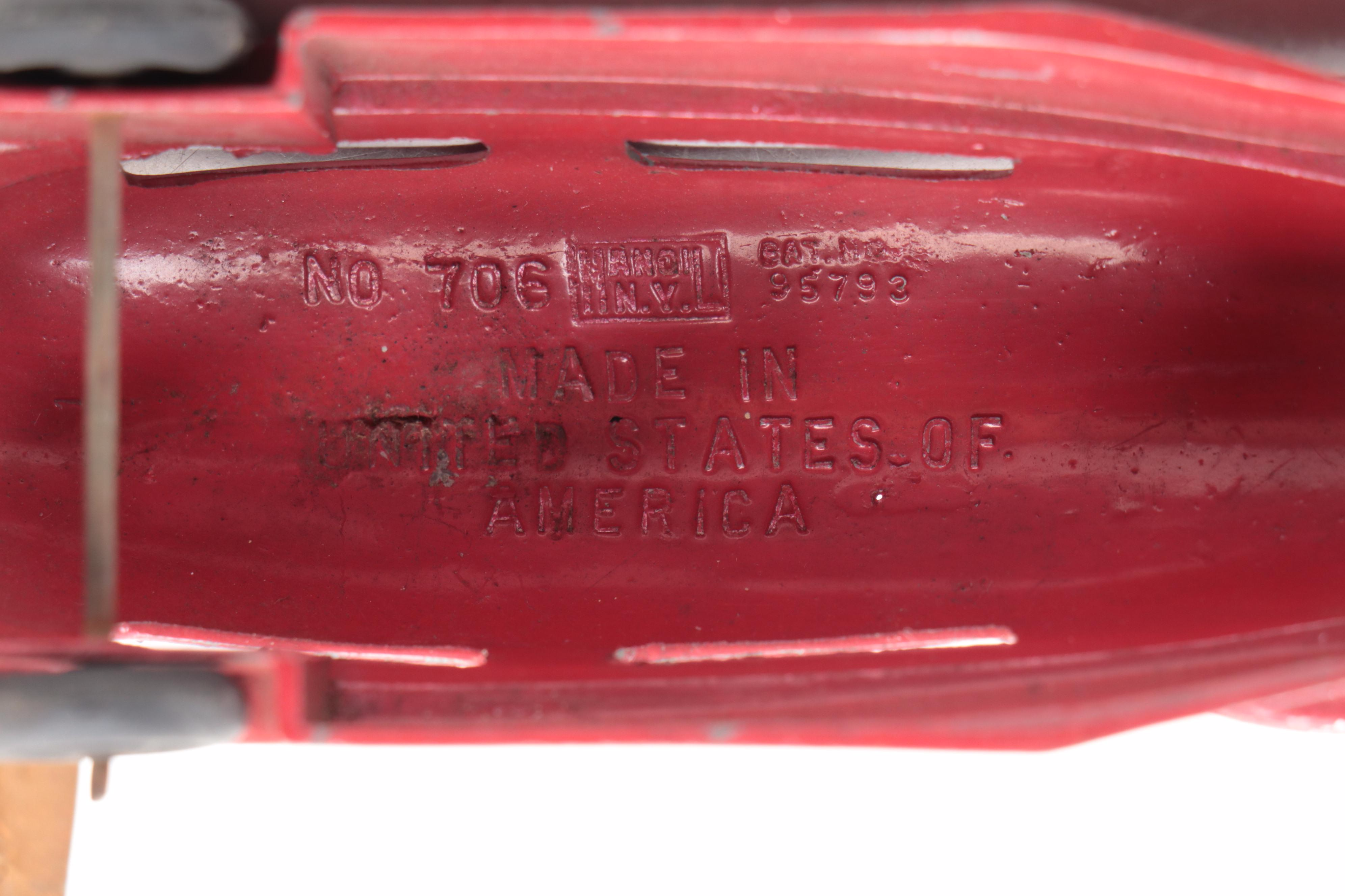 Manoil, Hubley and Sun Rubber Co. Toy Vehicles and Plane, Mid-20th Century