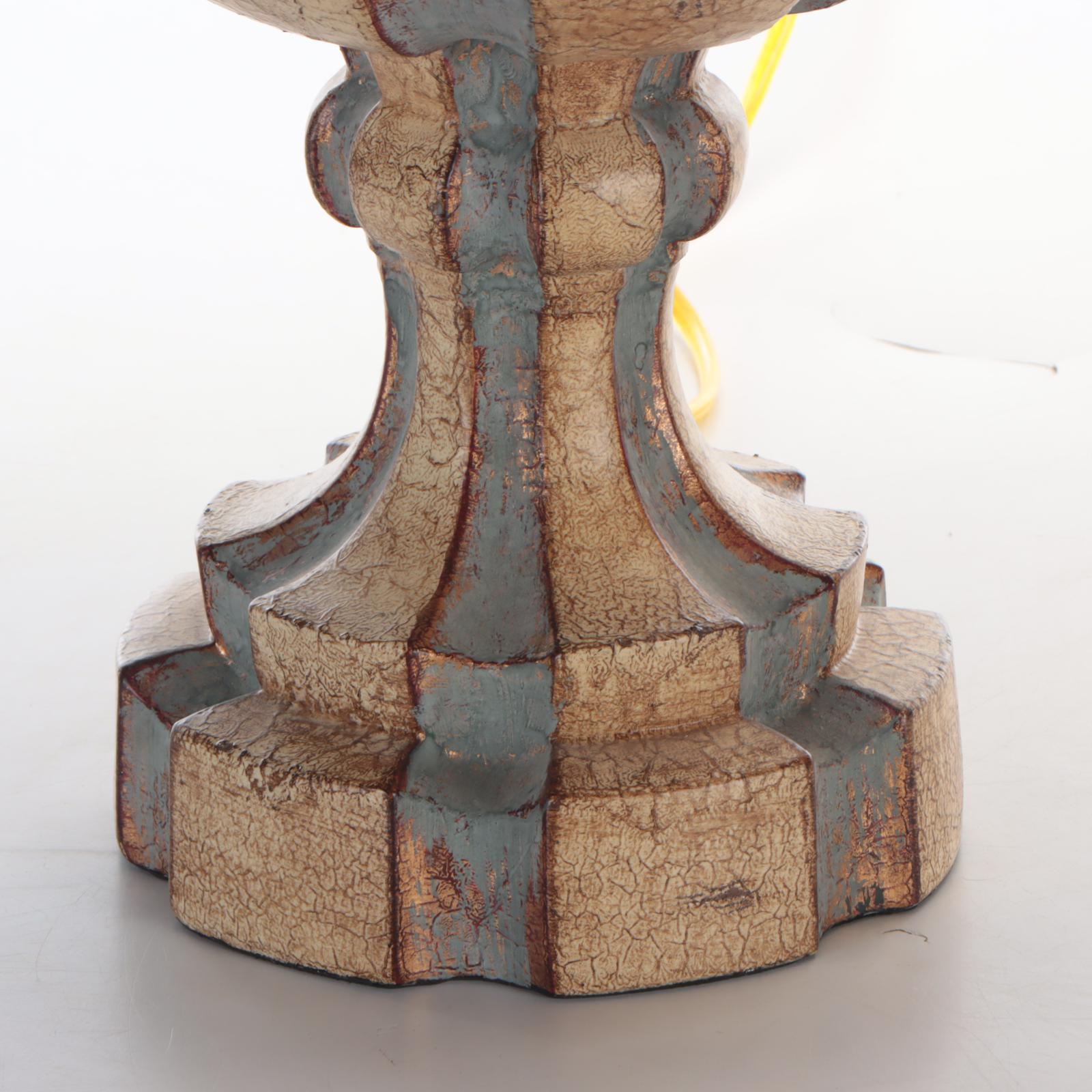 Garcia Imports Resin Table Lamp with Square Resin Table Lamp