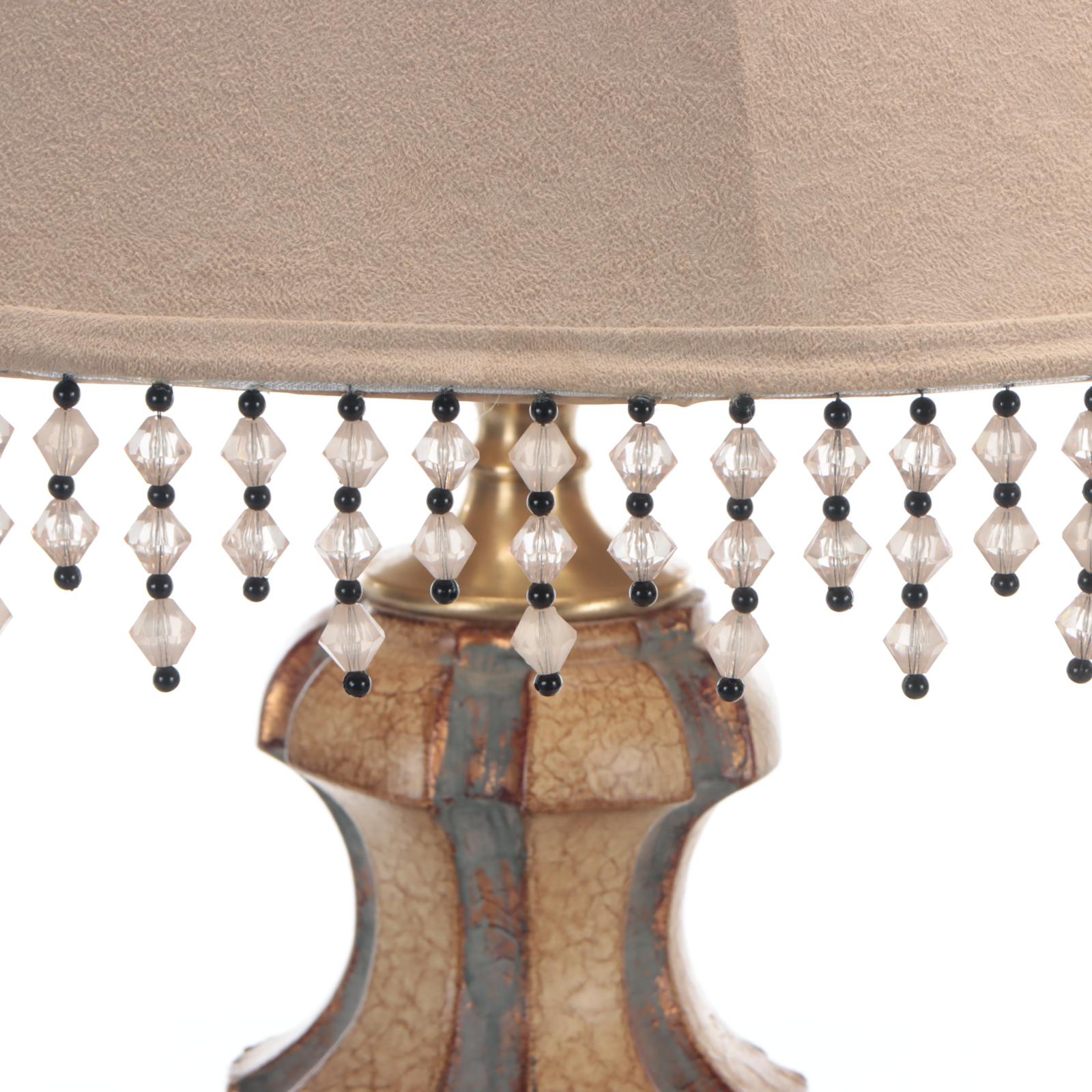 Garcia Imports Resin Table Lamp with Square Resin Table Lamp