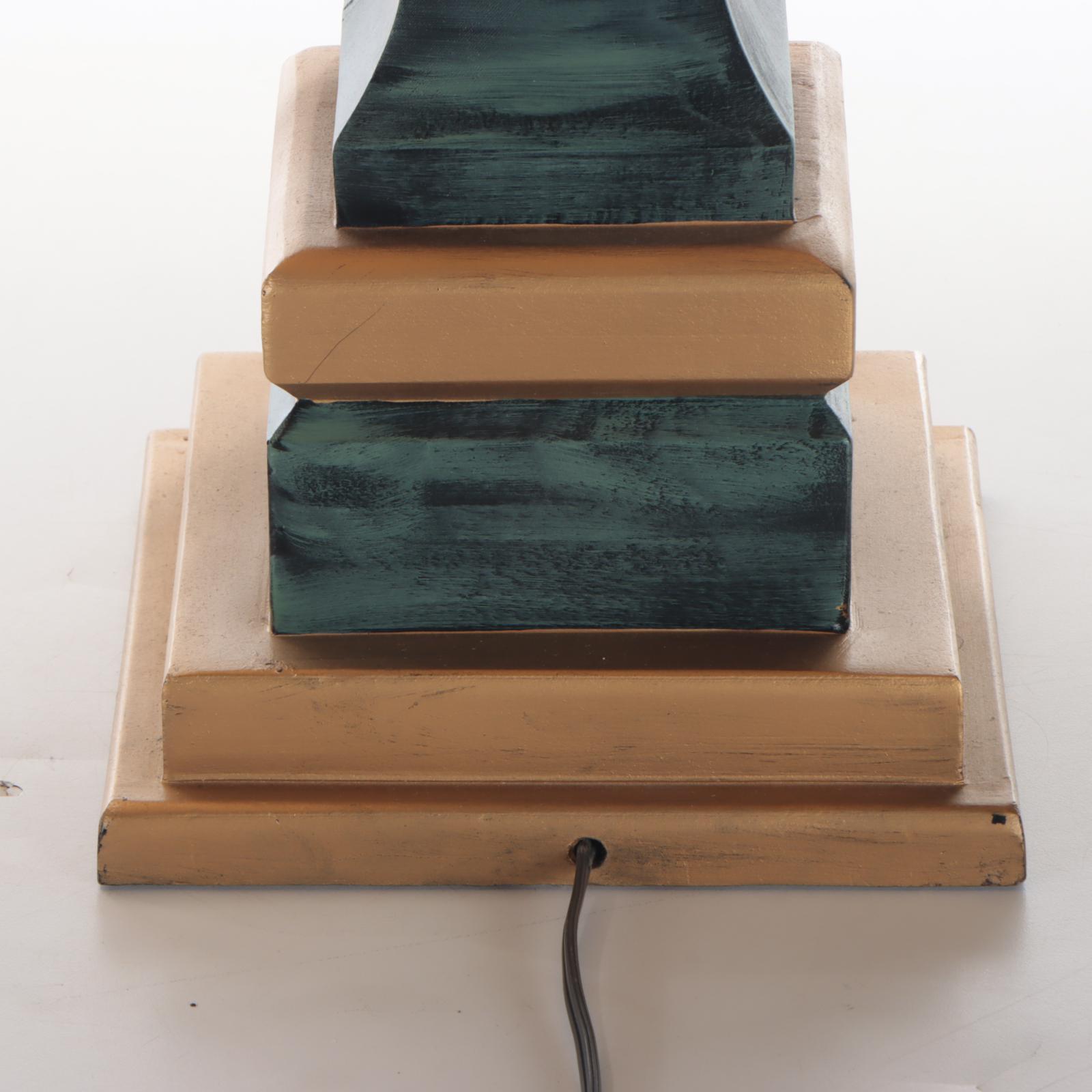 Garcia Imports Resin Table Lamp with Square Resin Table Lamp