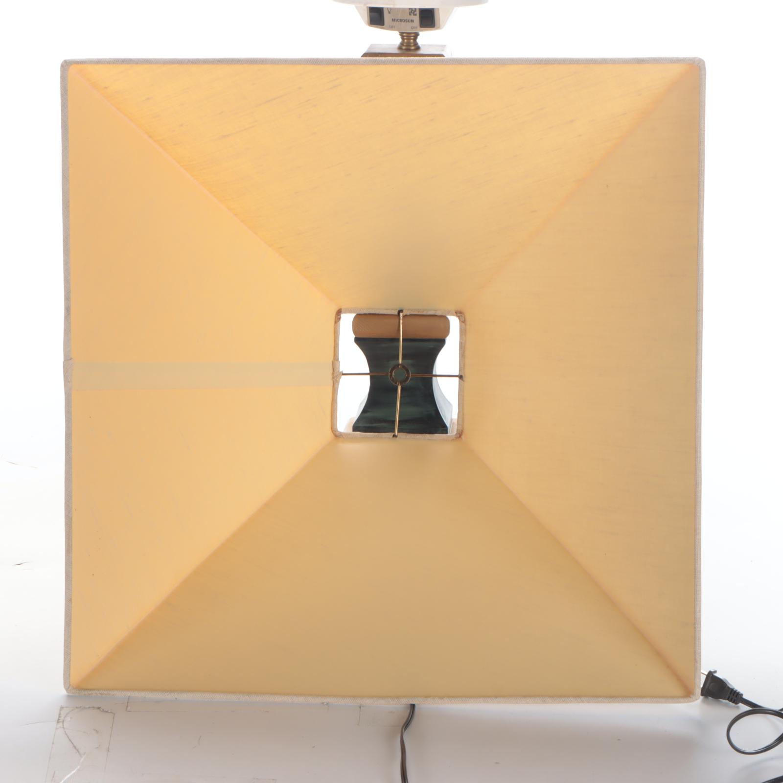 Garcia Imports Resin Table Lamp with Square Resin Table Lamp