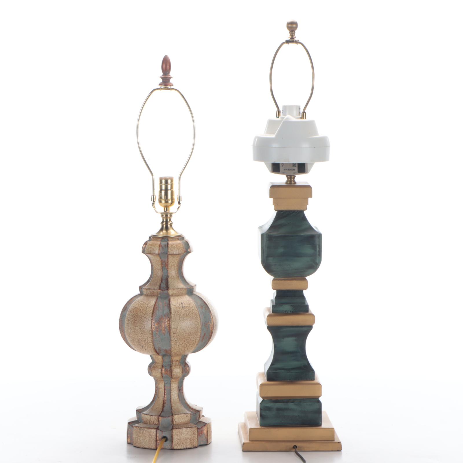 Garcia Imports Resin Table Lamp with Square Resin Table Lamp