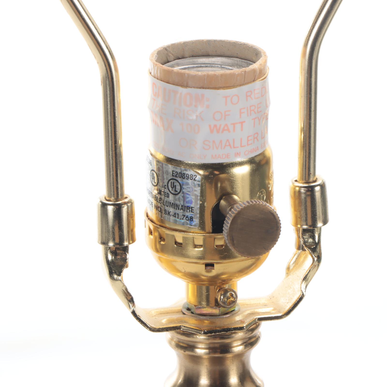 Garcia Imports Resin Table Lamp with Square Resin Table Lamp