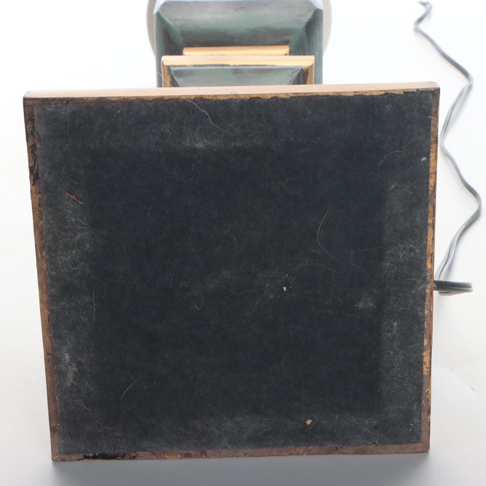 Garcia Imports Resin Table Lamp with Square Resin Table Lamp