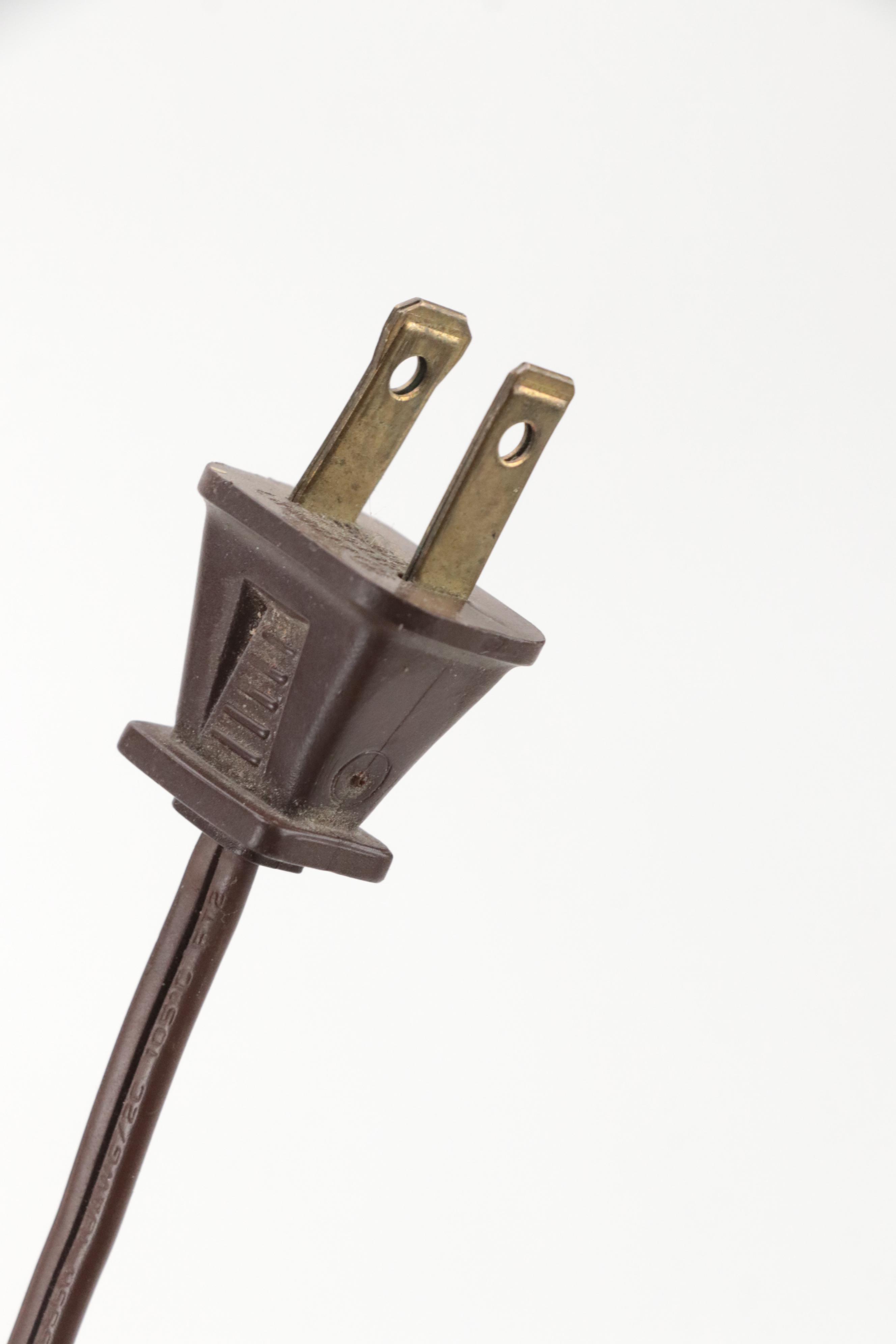 Art Nouveau Style Slag Glass & Metal Table Lamp with Hummingbird & Rose Motifs