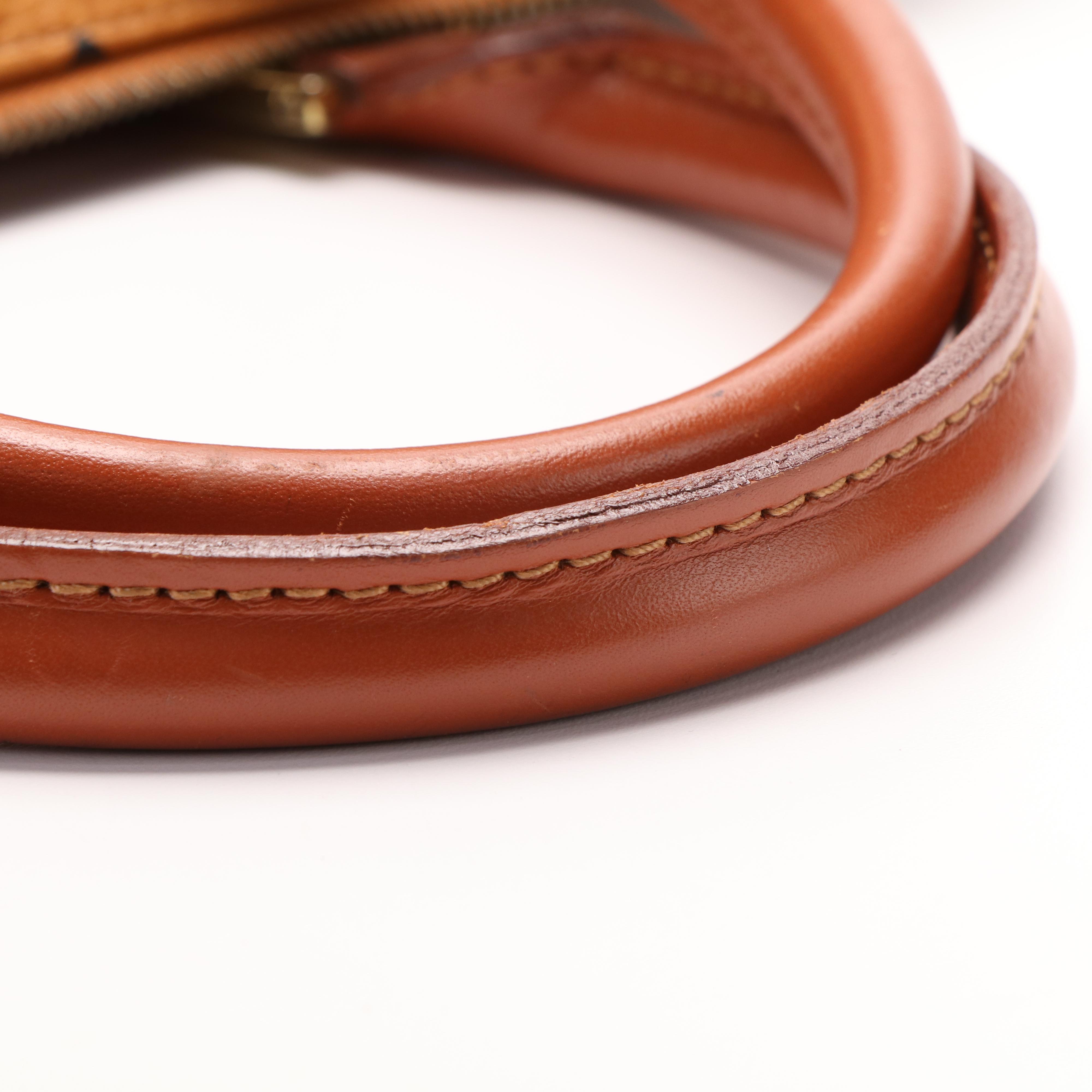 MCM Boston Bag in Cognac Visetos Coated Canvas and Leather