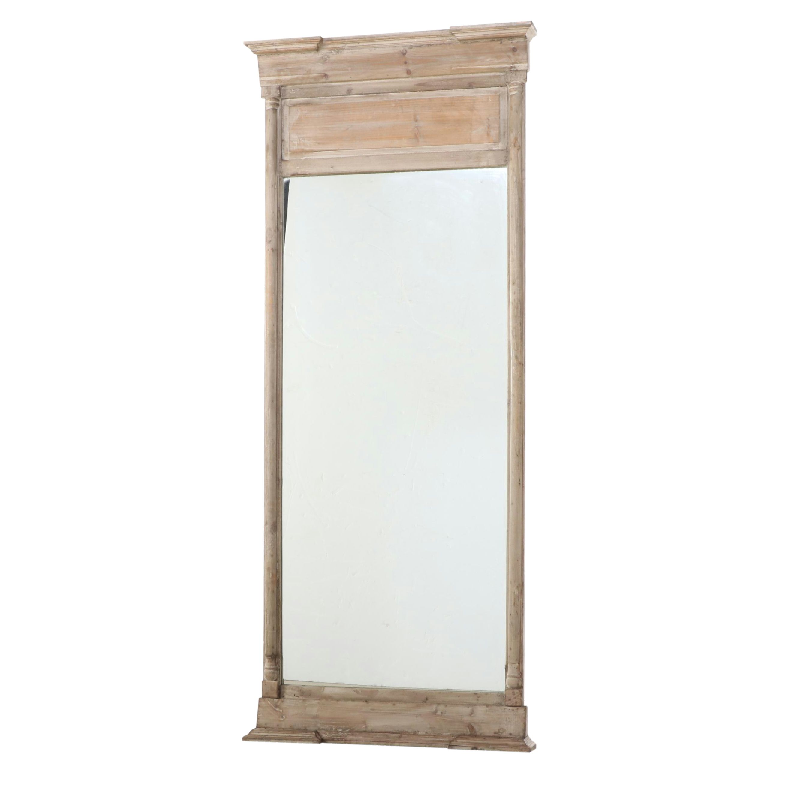 Restoration Hardware Natural Finish Wood Large Wall Mirror, Contemporary